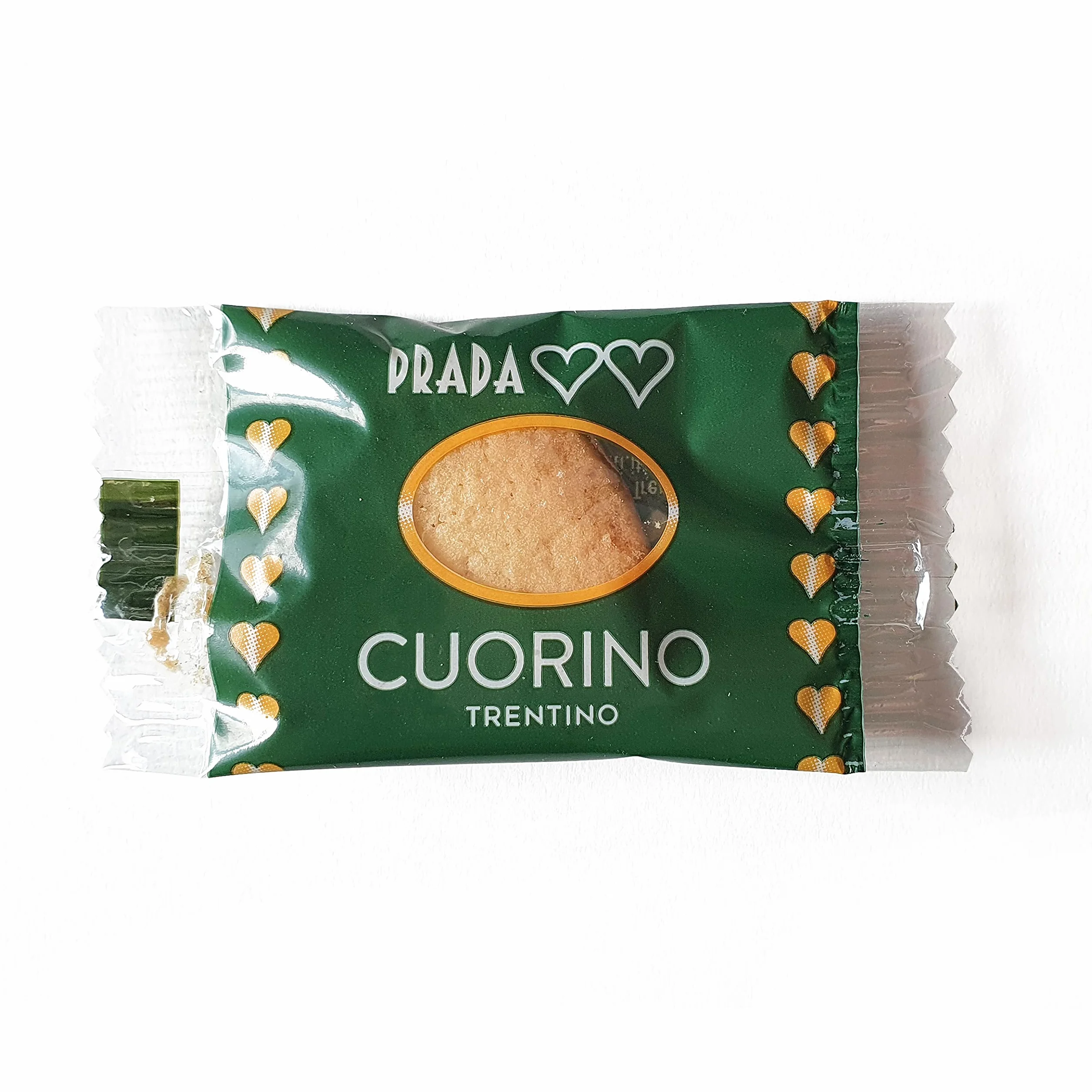 Prada Biscotti - Cuorino - Biscotti da Caffè 240 Pezzi in Confezioni Singole Monoporzione. Prodotto Tipico del Trentino, Realizzato in Italia con Metodo Tradizionale.
