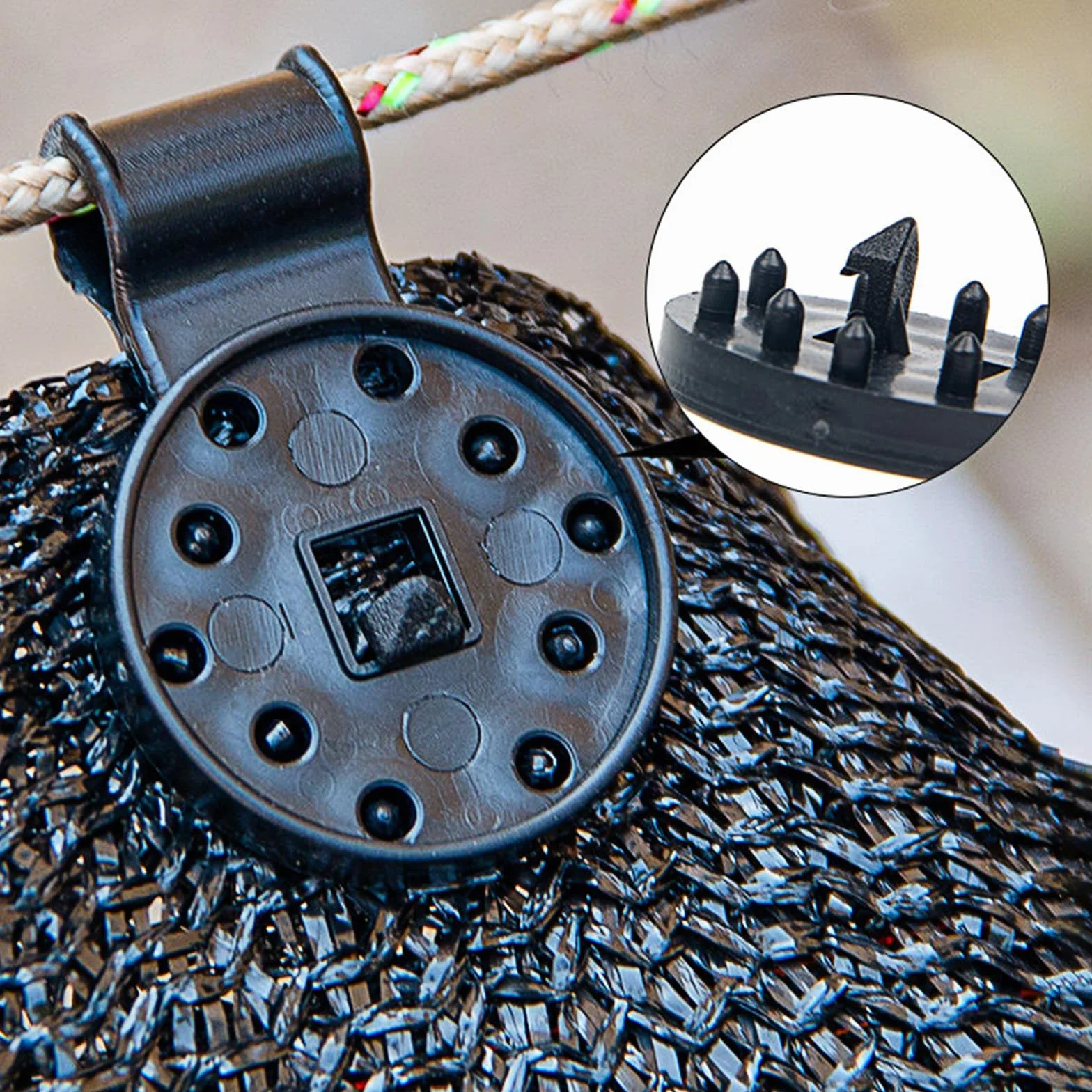 100 Pezzi Clip Plastica Parasole, Clip di Fissaggio per Rete Parasole, Anti-Ossidazione & Anti-Deformazione, per Reti Ombreggianti, Tessuti Antivento,Giardini, Cortili, Balconi (Nero)