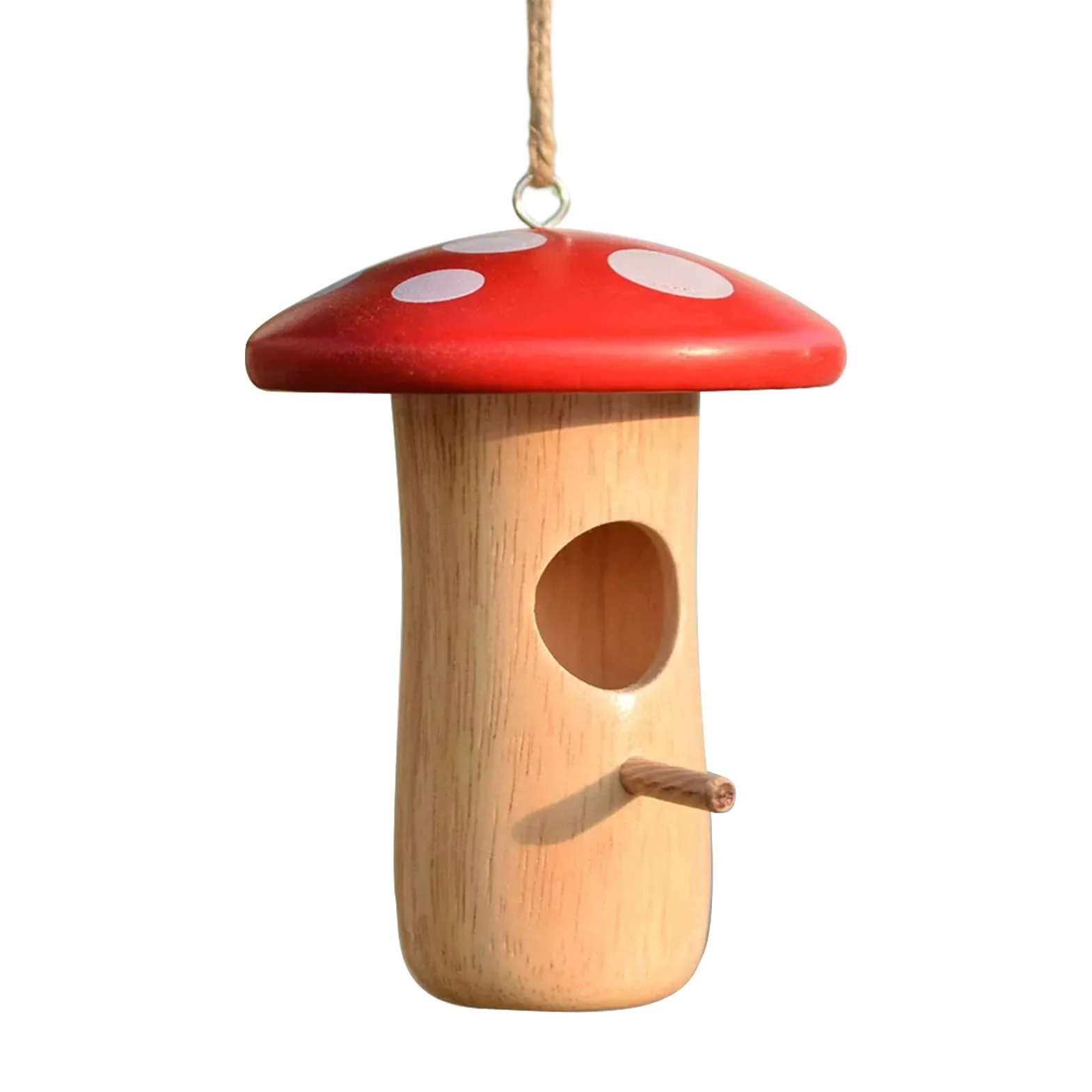 Hangable Bird House Hummingbird House - Casetta in legno per funghi, cottage, rifugio per esterni, balcone, terrazza, cortile