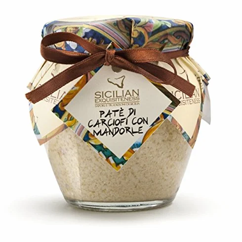 Paté di Carciofi con Mandorle Artigianale Siciliano - 12 Vasetti da 180g