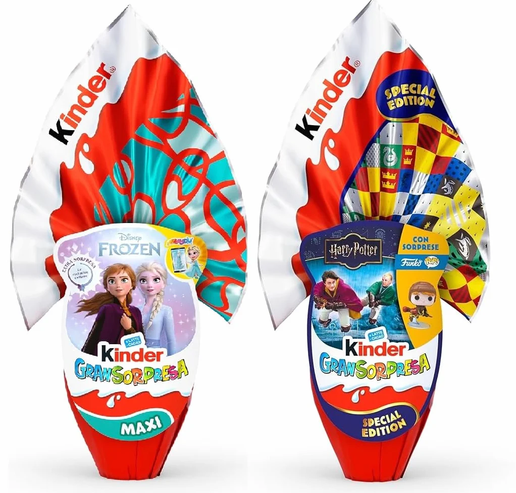 Offerta Kit Pasqua 2026 Kinder Maxi Gran Sorpresa FROZEN 220 Grammi + Kinder Maxi Gran Sorpresa HP 220 Grammi con Maxi Sorpresa a Tema !