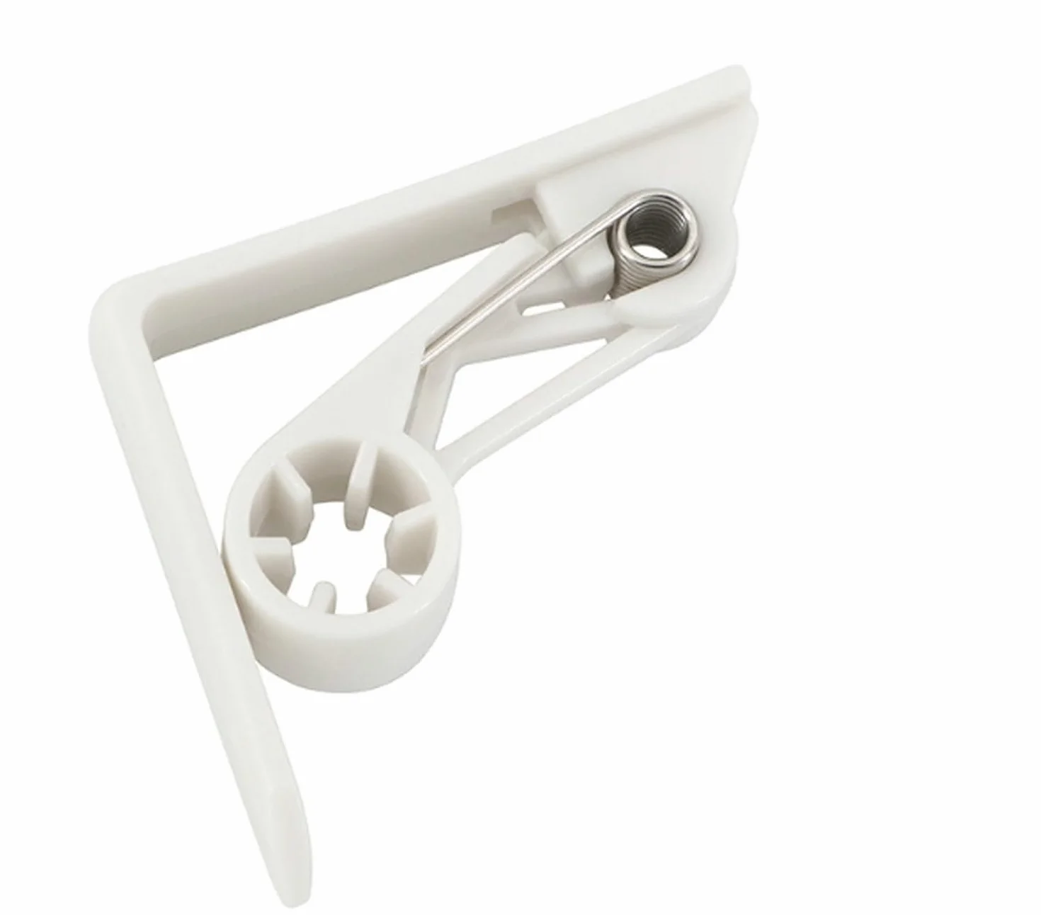 Fermatovaglia in plastica, Tovaglia Clip Trasparenti, Resistente e Robusta, per Tavoli Esterni Feste in Giardino Terrazzo Barbecue Picnic (16, Bianco)