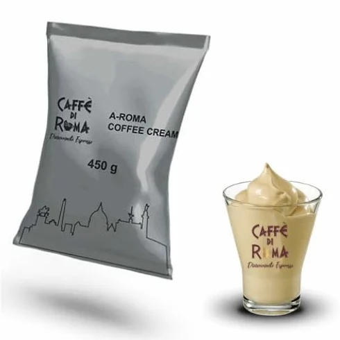 Caffe di Roma A-Roma Coffee Cream - Crema Caffè Fredda Senza Glutine Preparato in Polvere per uso Professionale e Domestico - 100% Made in Italy - 20 Buste da 450 grammi -