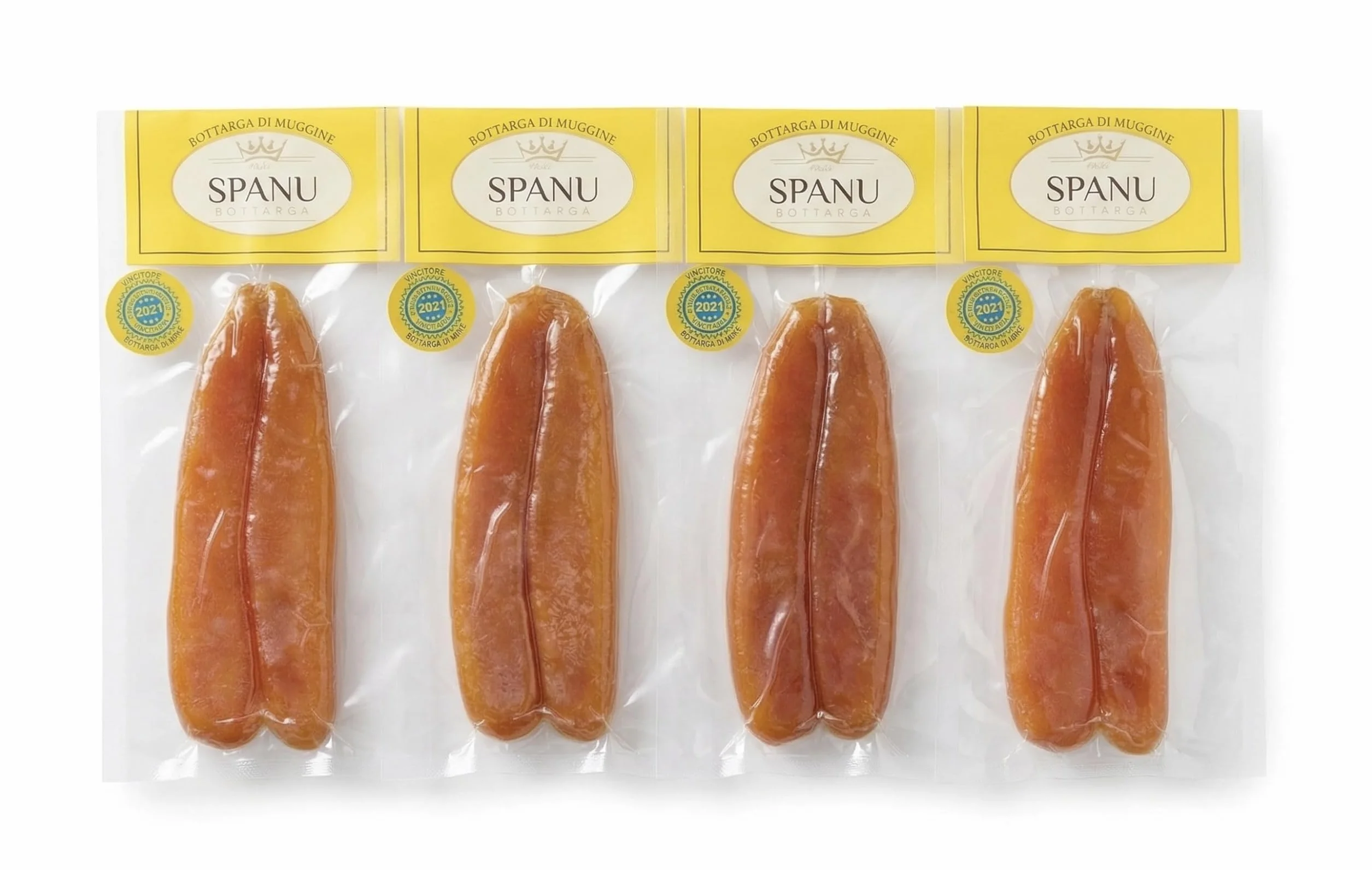 Bottarga di muggine lavorata a Cabras - Oristano METODO ARTIGIANALE 250 GRAMMI - dai 2 ai 4 pezzi sottovuoto.