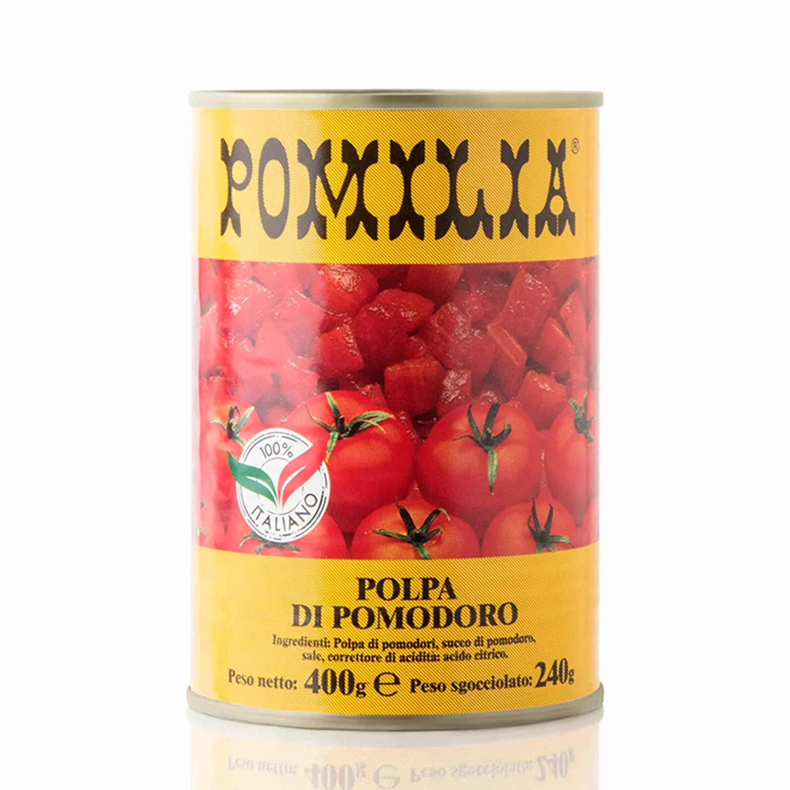 24 x POLPA DI POMODORO POMILIA 400 GR BARATTOLO LATTINA SUCCO PELATI POMODORINI