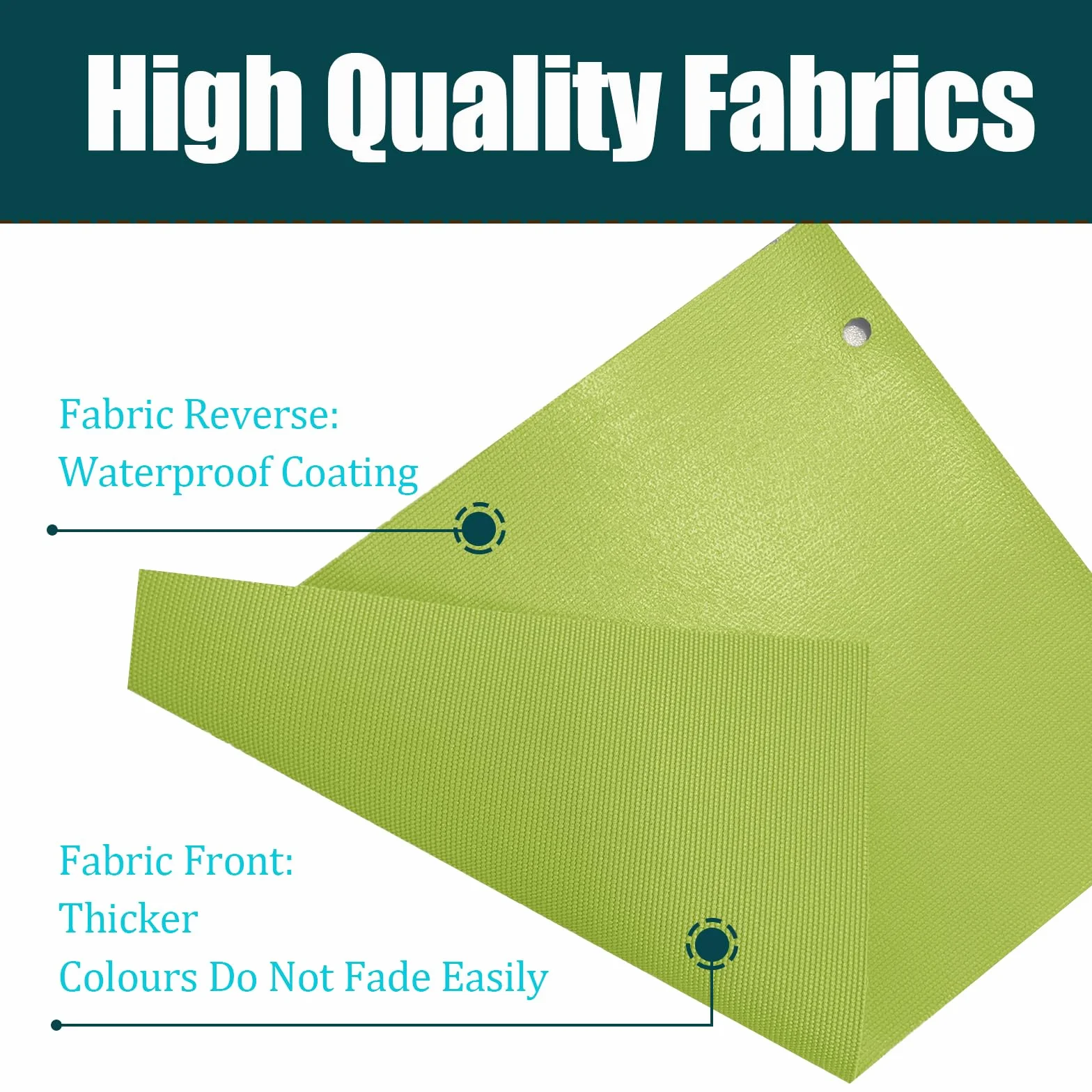 SYLC 100% Impermeabile Federe Per Cuscino Divano Patio Con Cerniera, Copricuscini Per Giardino Rattan Per Esterni Coperture Cuscino Personalizzazione (55×55×10 cm,Apple green)