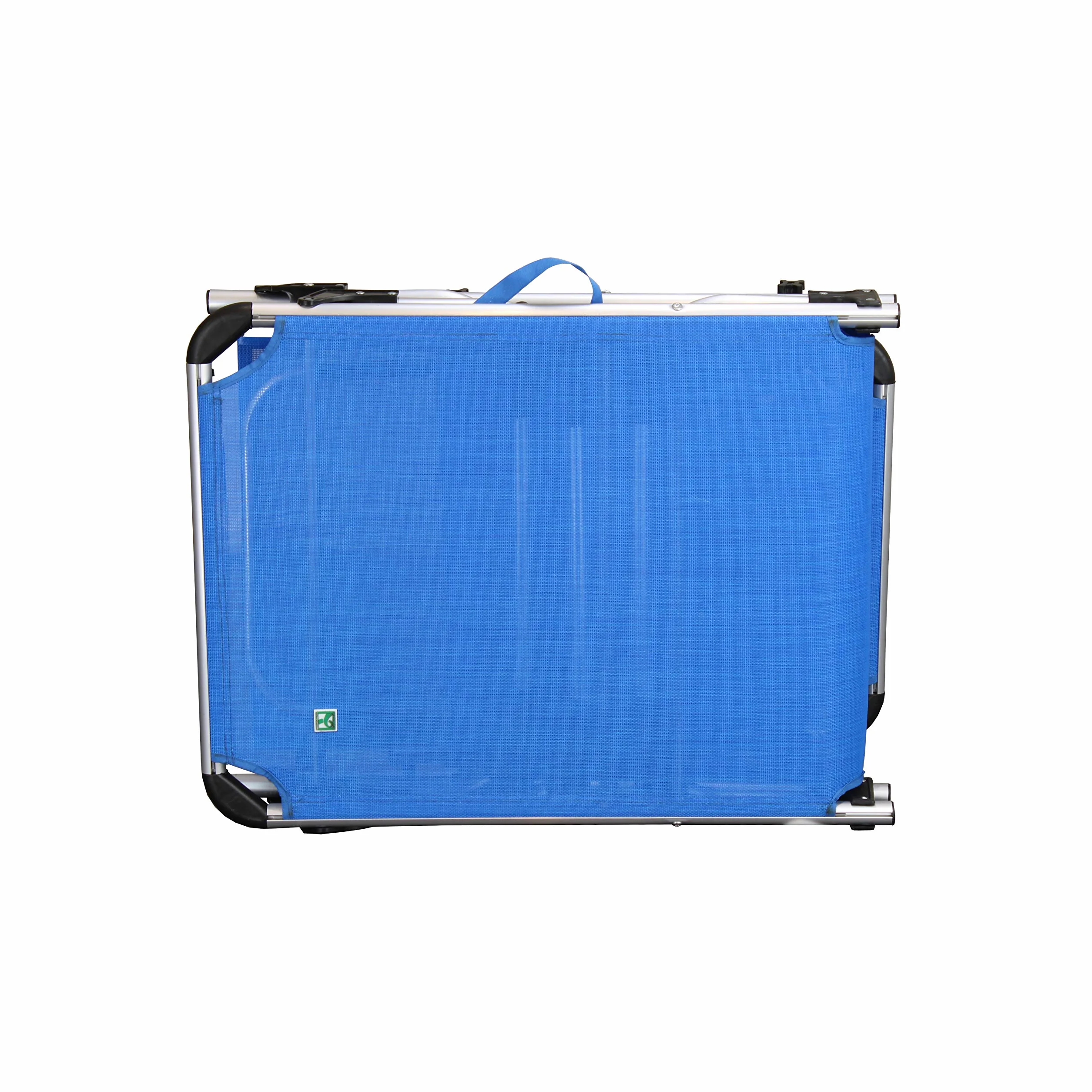 Totò Piccinni Lettino prendisole KAMP Pieghevole Leggero Alluminio CUSCINO e BORSA Zaino (Blu)