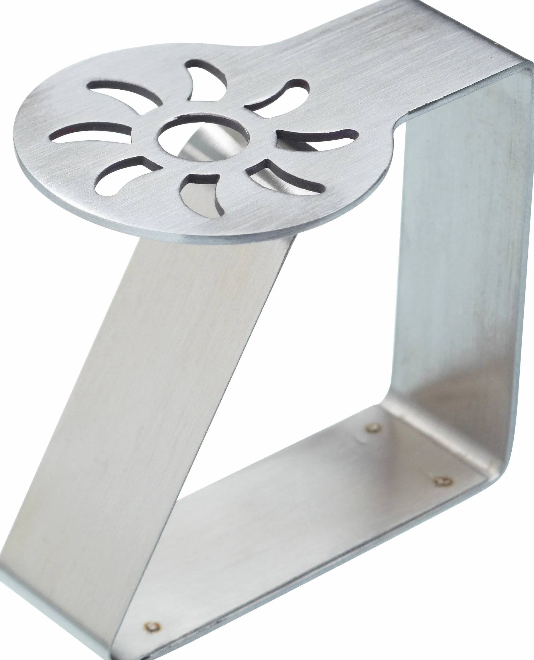 KitchenCraft Set Fermatovaglia da Tavola in Acciaio, Motivo a Sole, 4 pezzi, Argento