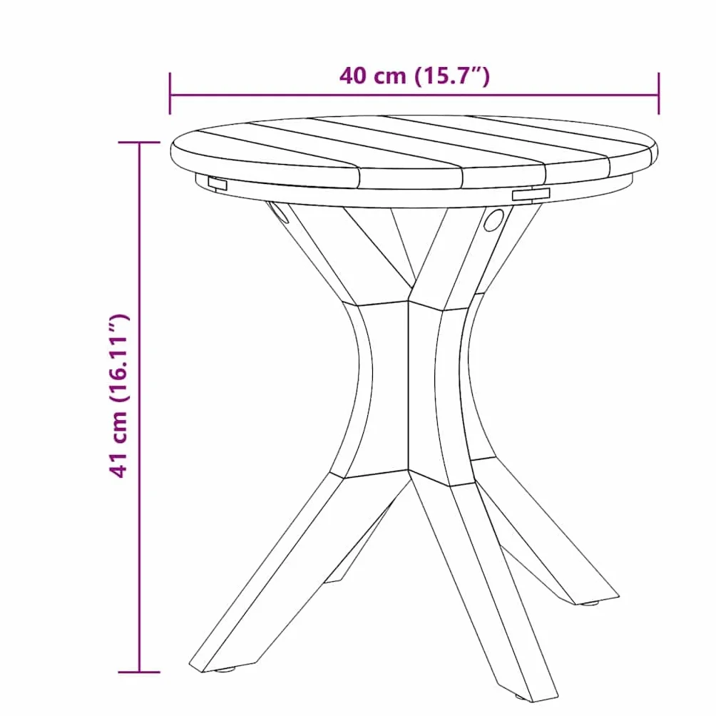 vidaXL Tavolo Laterale Marrone 40 x 40 x 41 cm Legno di Teak Solido, Tavolo da Giardino e terrazza, Moderno, Legno Teak, Resistente alle intemperie, Decorazione Minimal per Il Patio