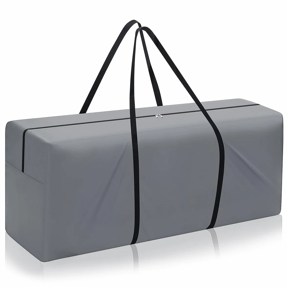GARPROVM Borsa per cuscini da giardino, Custodia per tappezzeria cuscino sedile, Borsa portaoggetti da 200L per albero di Natale Tessuto Oxford impermeabile antistrappo, 125x32x50 cm