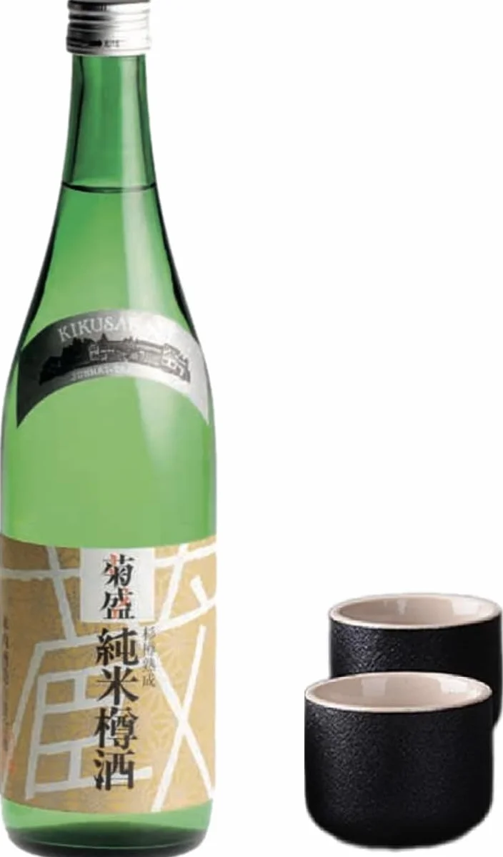 Sakè Giapponese Daigin-Shu JUNMAI TARUZAKE 720ml 15% con 2 bicchierini da Sakè in ceramica - Zeus Party - Pepe - Vino di Riso - Bottiglia