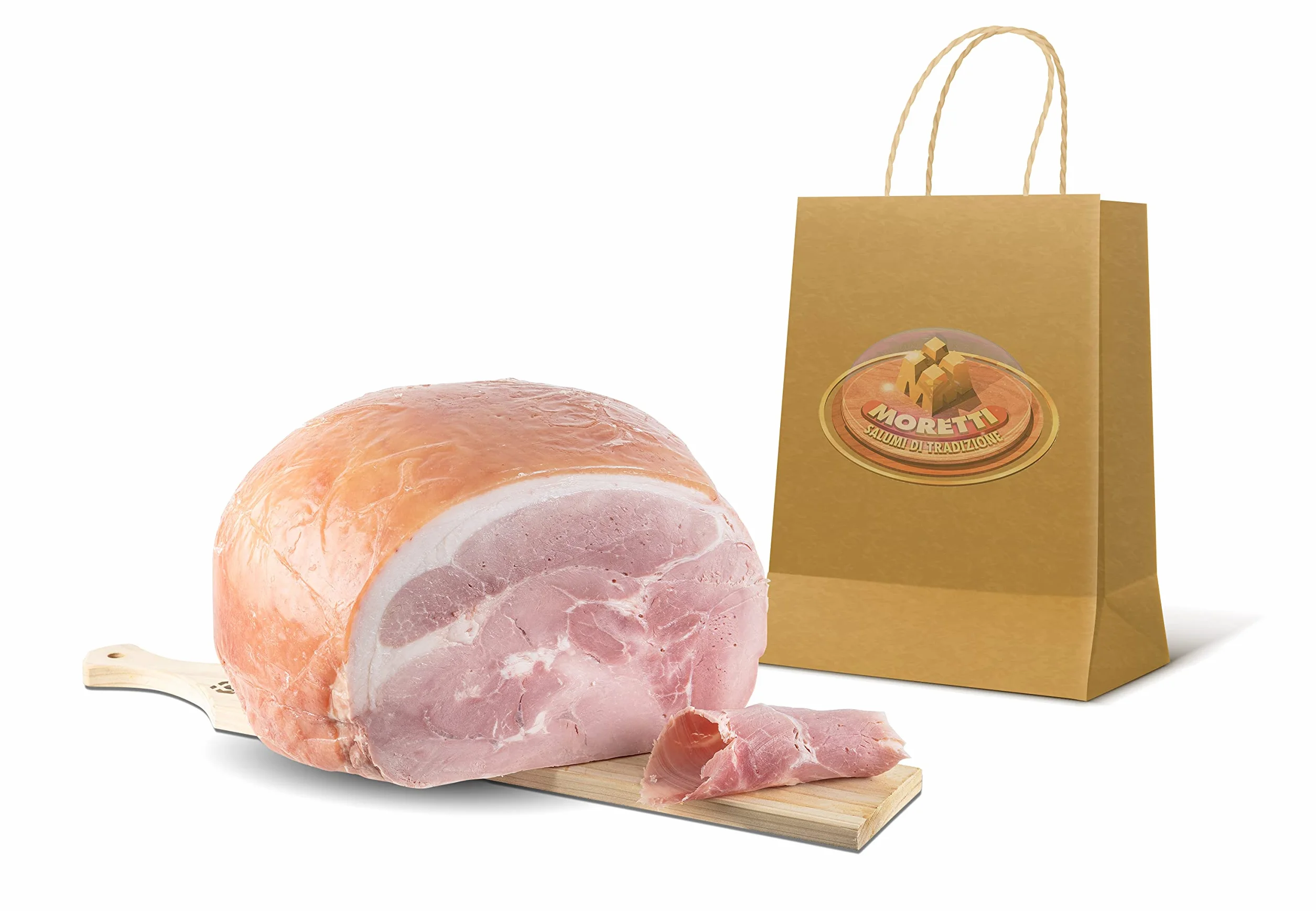 Moretti® Prosciutto Cotto | 4.2 Kg | Alta Qualità | Senza Glutine E Lattosio | Ideale Per Affettatrice Elettrica | Prodotto In Calabria (4,2 Kg)