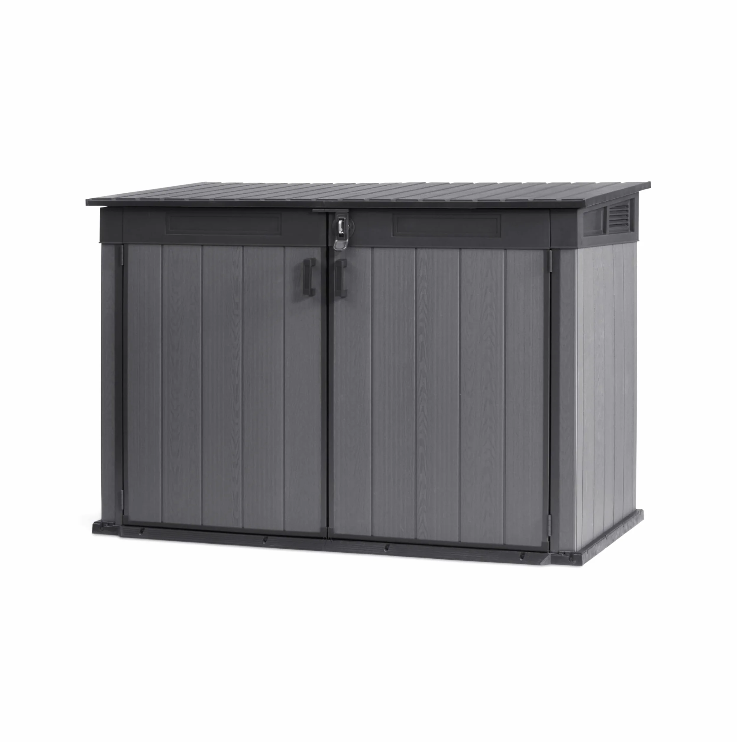Keter Porta Attrezzi da Esterno Cortina Mega, Ideale per il Giardino, Grigio Scuro, 190,5x109,3x132,5H cm, 2020L