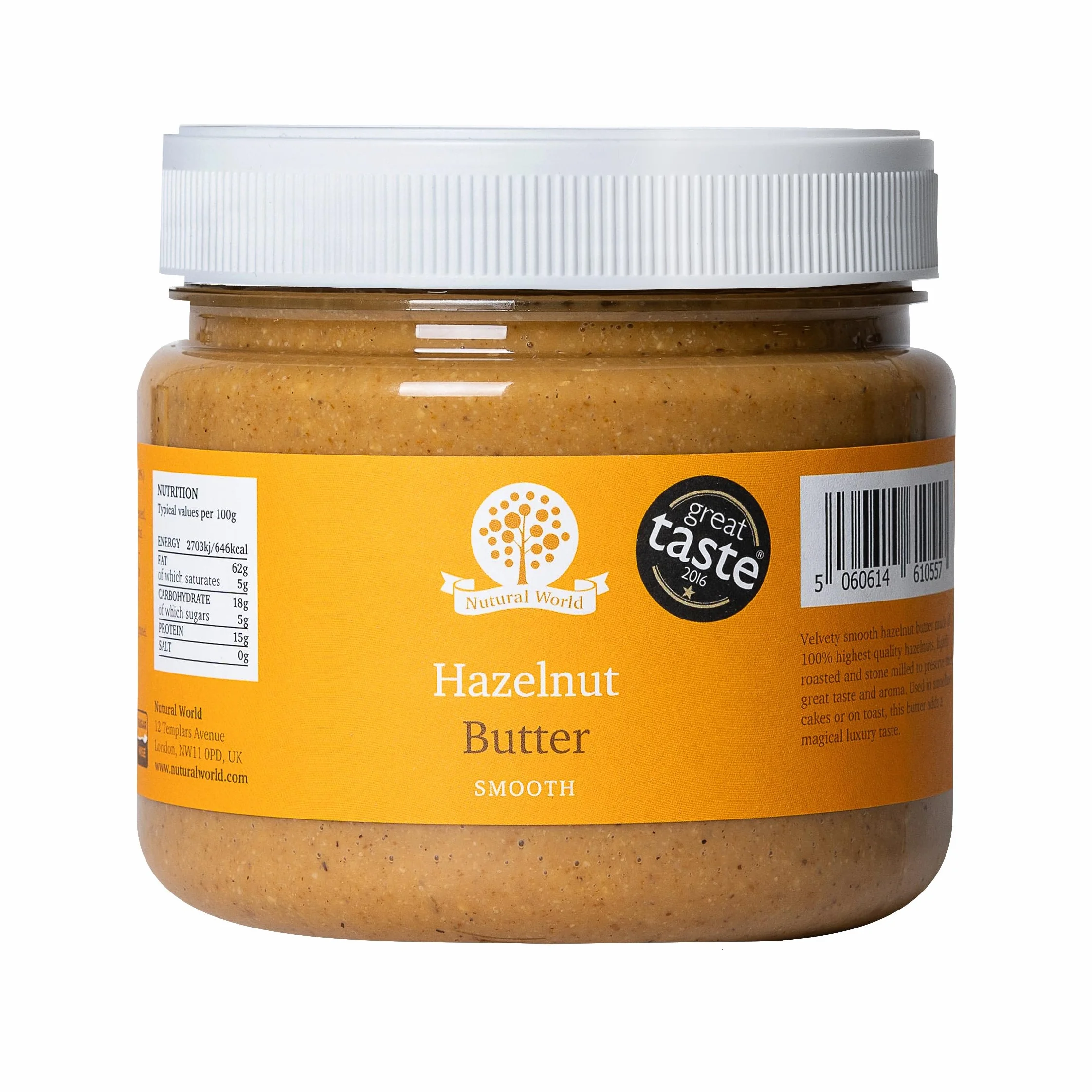 Nutural World - Burro di Nocciole Liscio (1kg) Vincitore del premio Grande Gusto