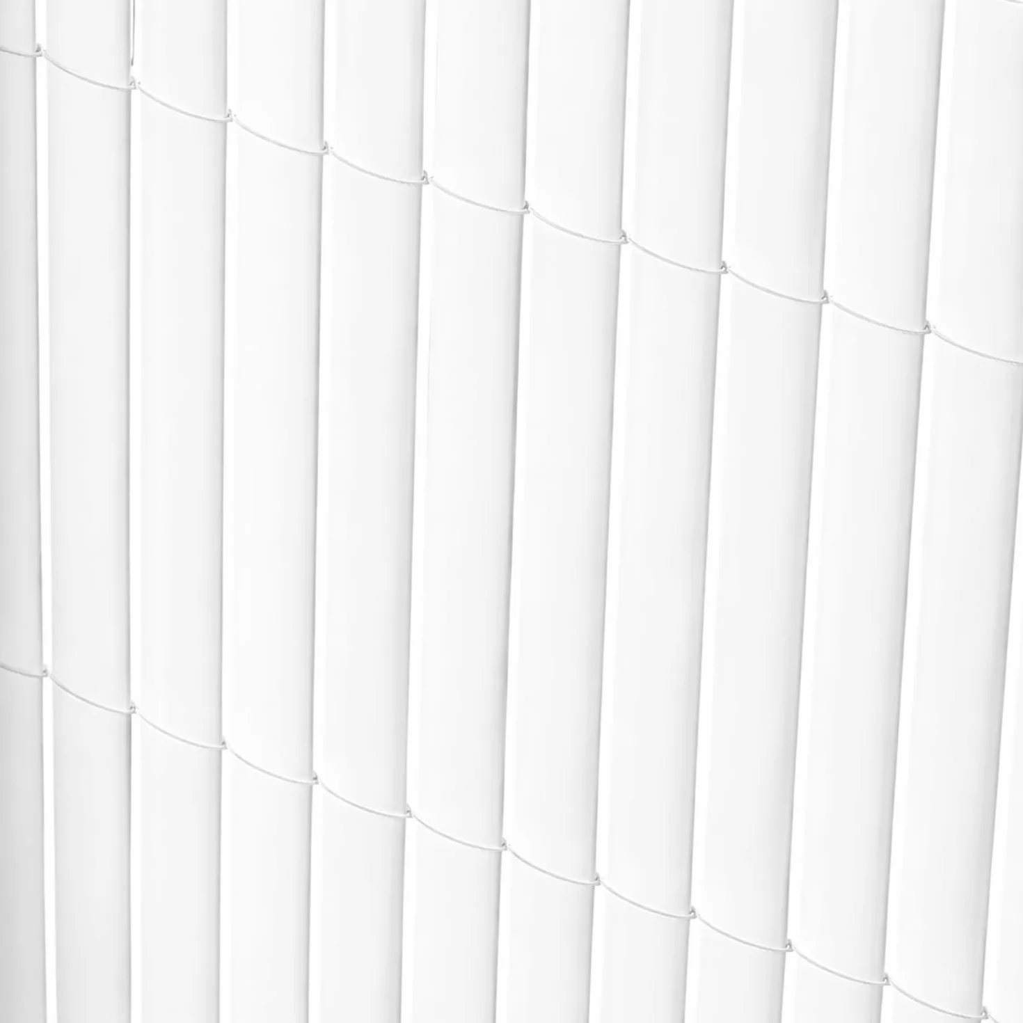 Arella in PVC Canniccio Frangivista Bianco 100x300 Cm Listelli Bifacciali Doppio Schermo Privacy Ovale Plastica Privacy Giardino Terrazzo Balcone Copertura Resistente