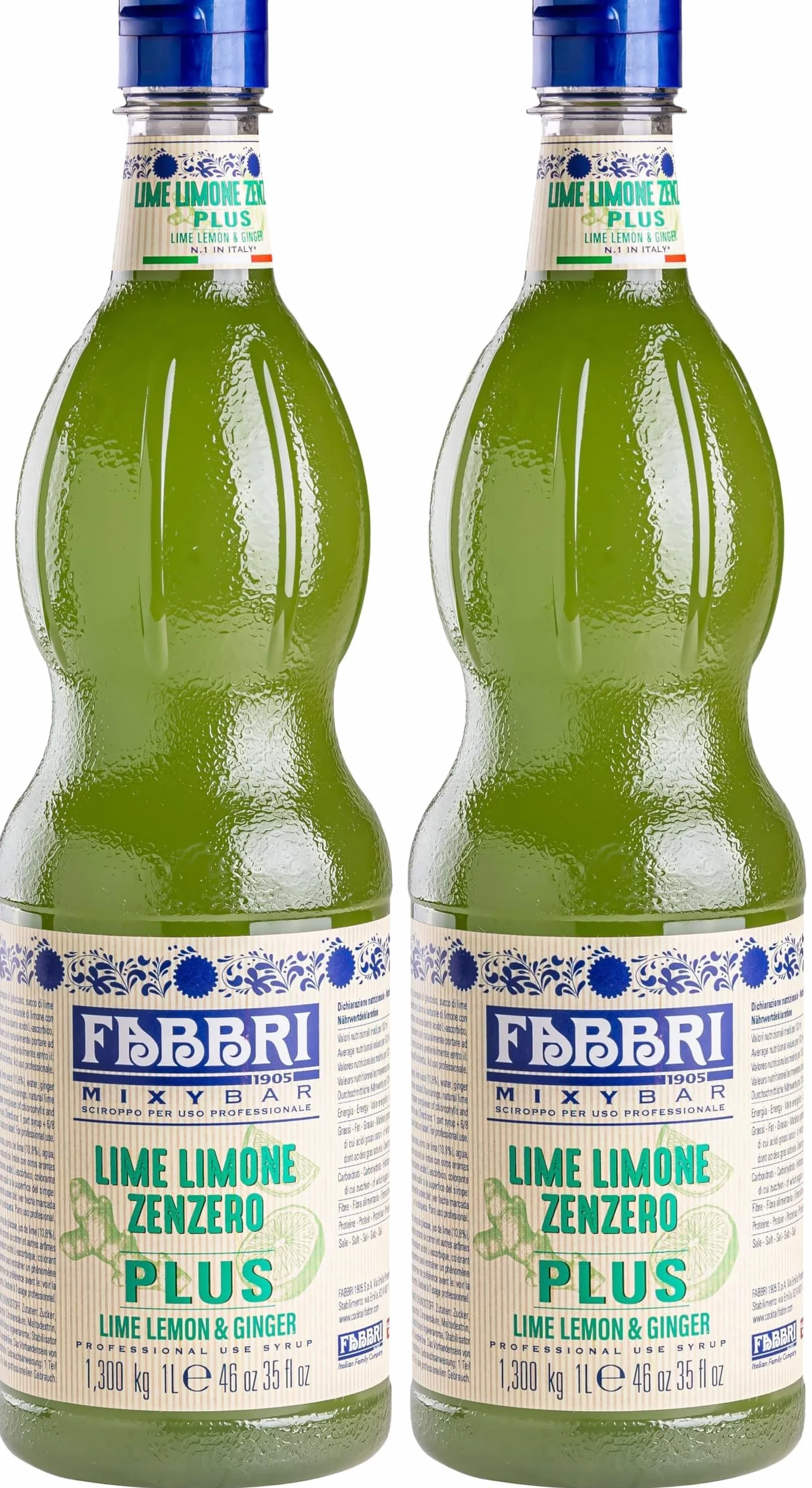 Fabbri Scrioppo Mixybar Plus Lime Limone & Zenzero (Confezione da 2)