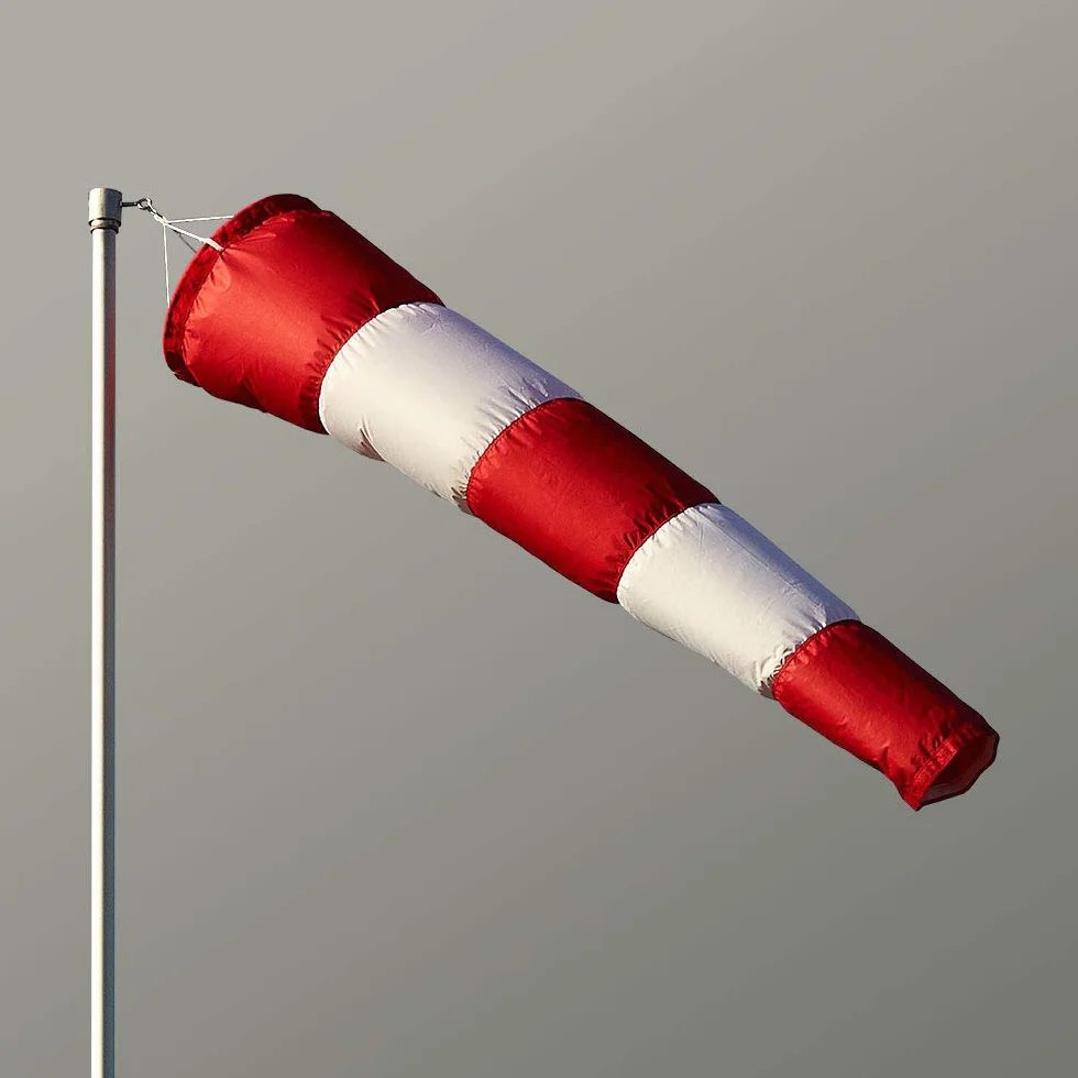 Manica a vento professionale, conforme norme ICAO, impermeabile, resistente ai raggi uv, diametro 46cm, lunghezza 200cm