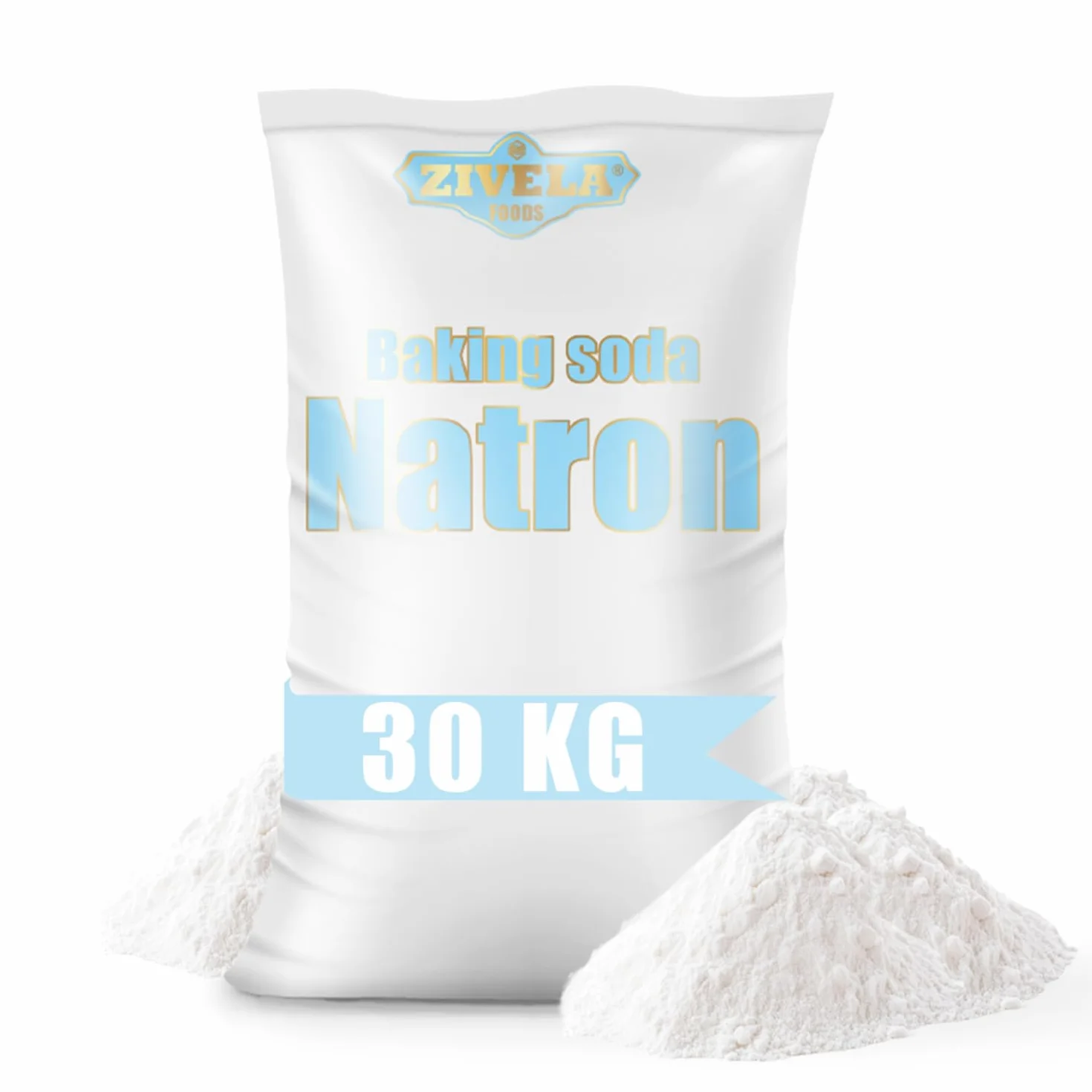 Soda in polvere, Baking Soda 30 kg | bicarbonato di sodio, sale di sodio, 25 kg + 5 kg in omaggio, soda di sodio E500 puro al 100%, qualità alimentare