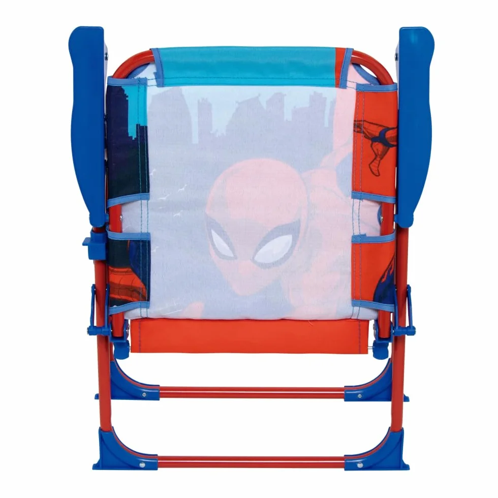 Sedia Pieghevole Bambini Spiderman Marvel 38x32x53 cm Poltroncina Mare e Giardino con Braccioli Tessuto 100% Poliestere Resistente Portata 30 kg Età 3+