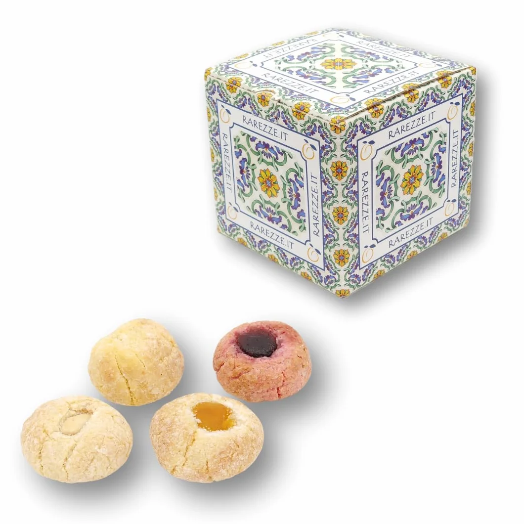 RAREZZE | Biscotti di Pasta di Mandorla Siciliana ASSORTITI | Deliziosa confezione regalo (kg.1) | Dolci tipici di Sicilia | Preparazione artigianale | Spediti appena sfornati !