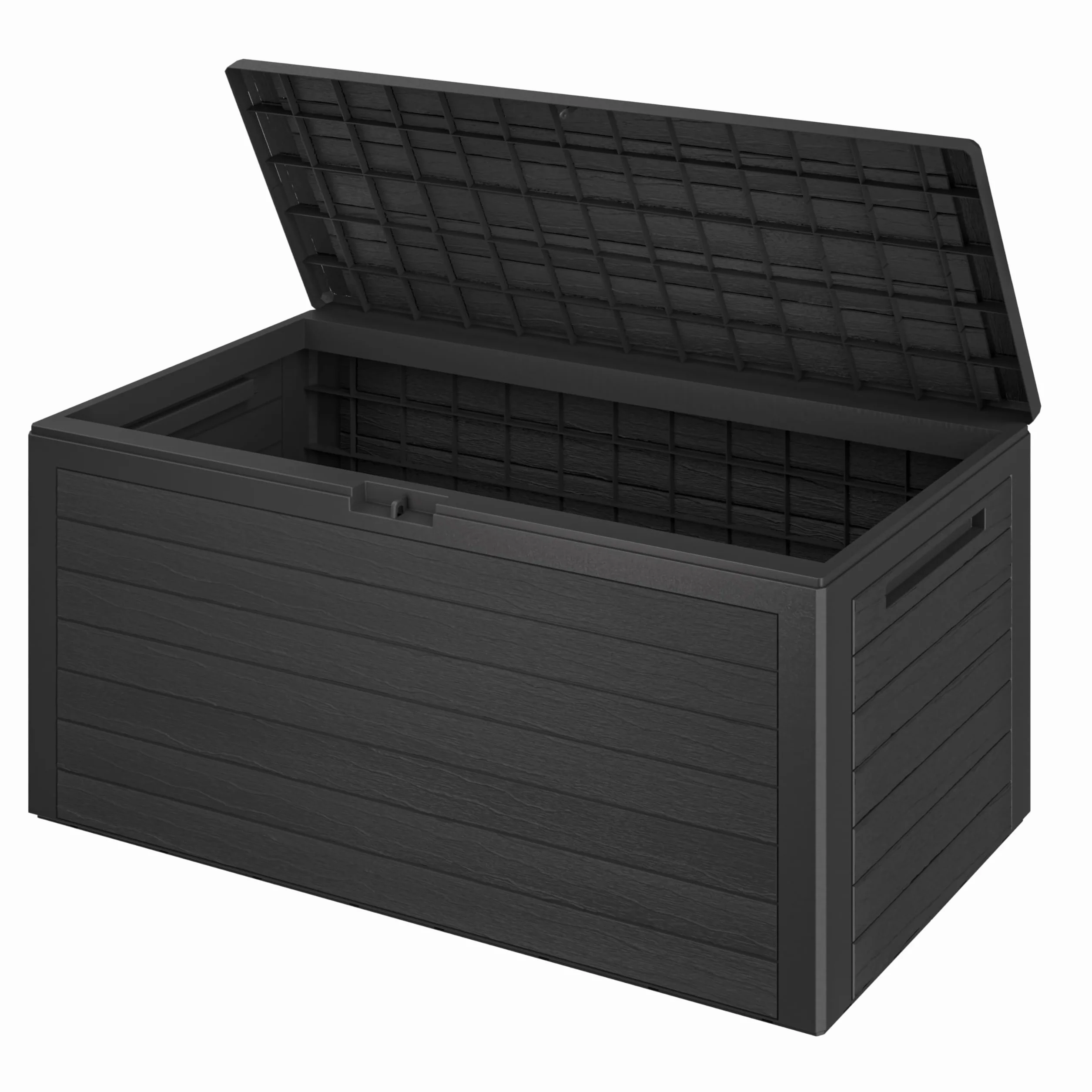 Casaria® Baule da Giardino XXL 280 L Cassapanca Richiudibile 2 Maniglie 116x43x55cm Box Esterno Contenitore Effetto Legno