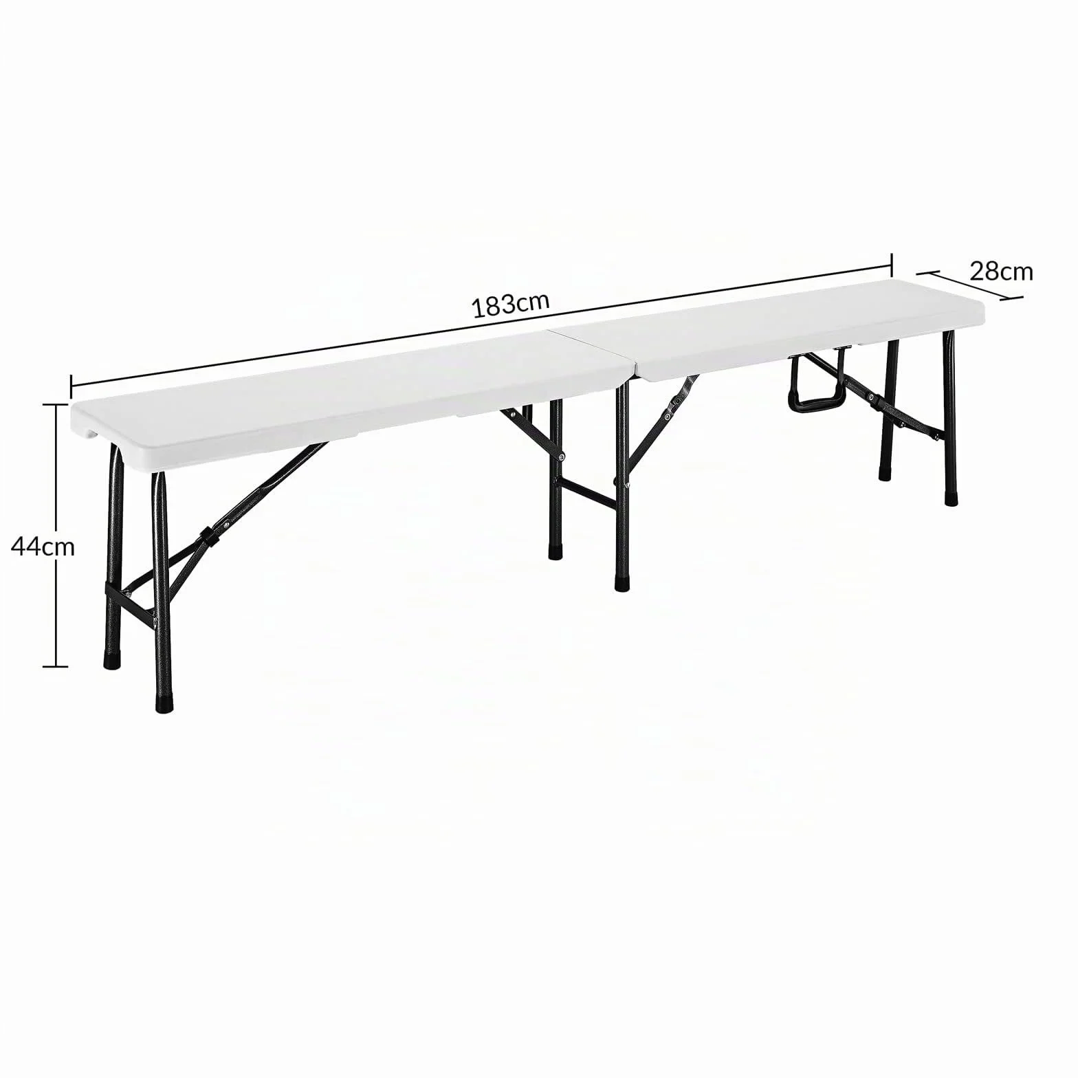 Casaria® Set 2x Panchine Pieghevoli Birreria Richiudibili 183x28x44cm Trasportatili Panca Campeggio Giardino per 8 Persone