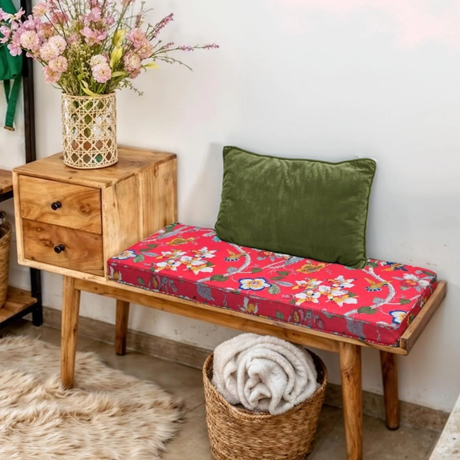 Federa Cuscino Copri per Panca Sedie su Misura Federe Panche Divano Letto Interni Esterni Giardino Terrazza Cuscini Copricuscini Sedili Pranzo 10cm Altezza Stampa Lino(120x40 cm)