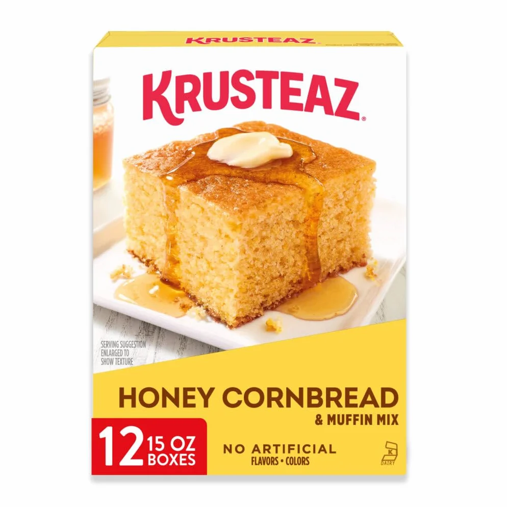 Krusteaz Honey Cornbread & Muffin Mix, 15-Ounce Boxes (Pack of 12) by Krusteaz