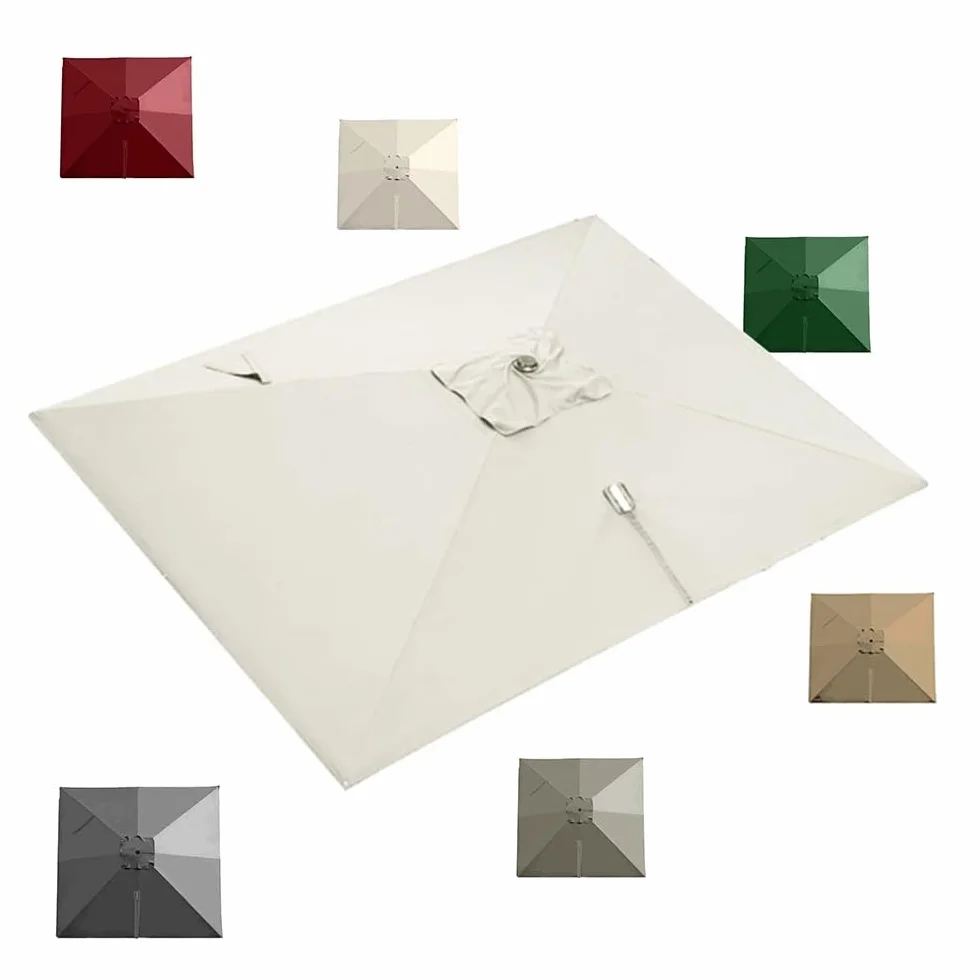 Tessuto di Ricambio per Ombrellone Quadrato 3x3m 3x4m 8 Stecche Telo di Ricambio per Ombrellone Giardino A Sbalzo Baldacchino Impermeabile UV50+(Beige,3x3m (10x10ft))