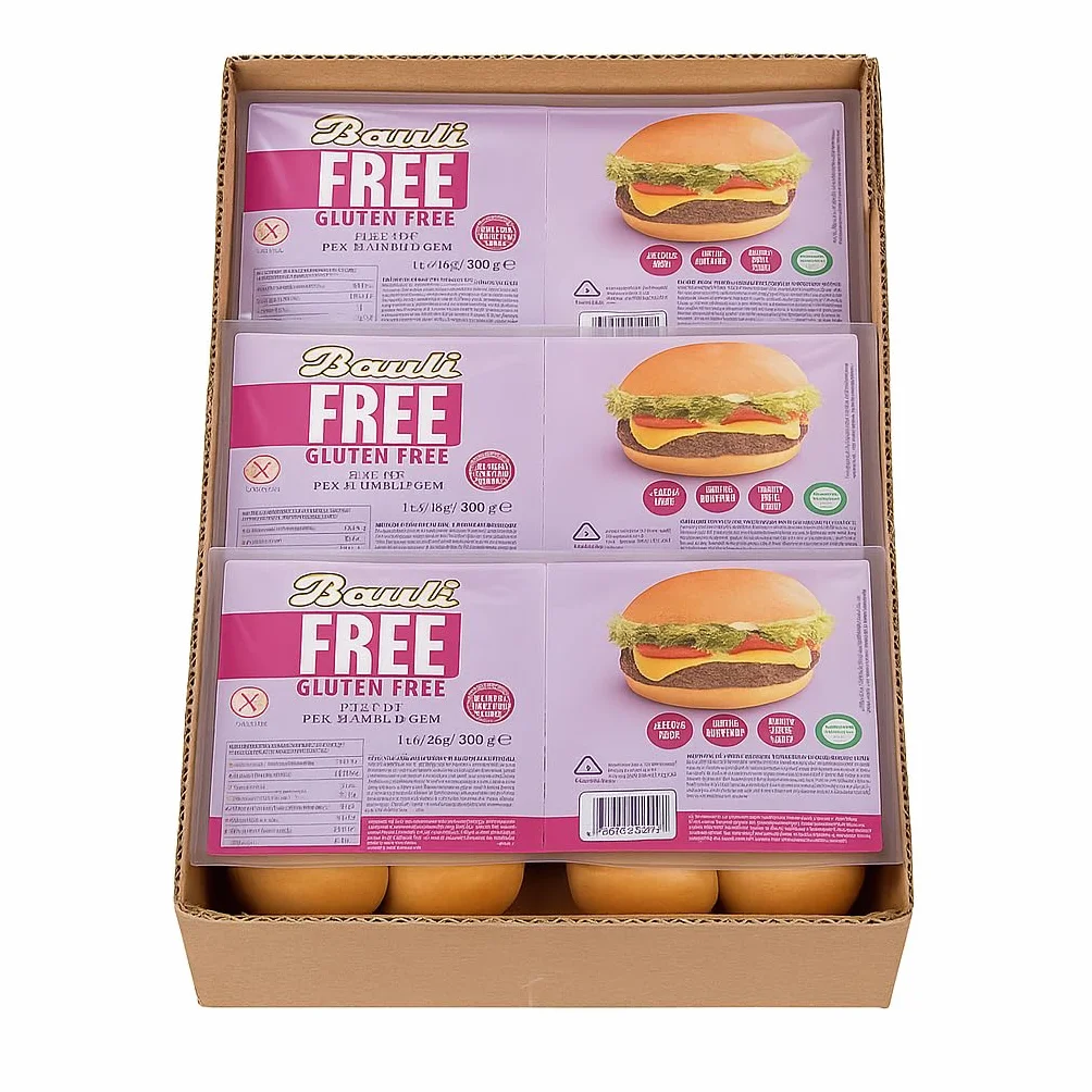 Panini per Hamburger Senza Glutine 6x300g – Pane Morbido e Genuino, Fonte di Fibre – Senza Alcol e Conservanti, Ideale per Celiaci – Pane Gluten Free Soffice e Gustoso per Panini e Toast Gourmet