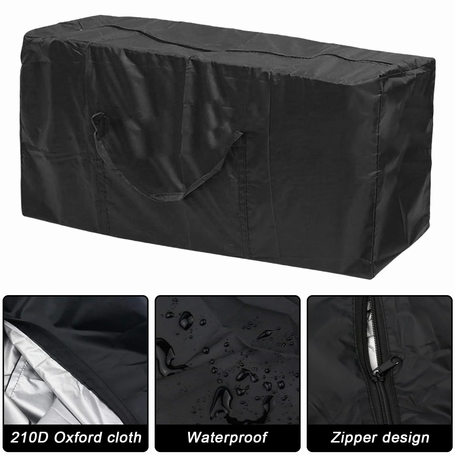 SPORWAY Borsa per cuscini: copertura per cuscini da giardino, custodia protettiva, impermeabile, resistente ai raggi UV, custodia per alberi di Natale, 173 x 76 x 51 cm