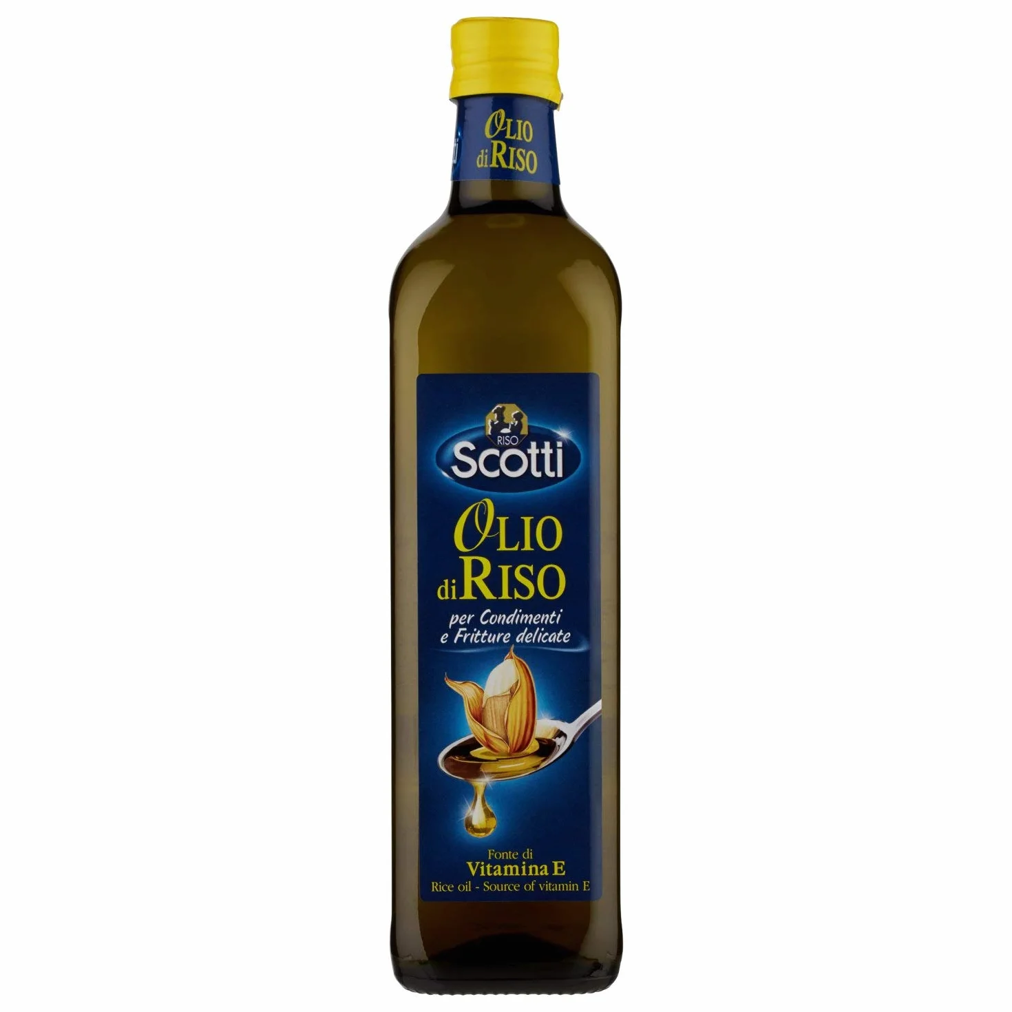 Riso Scotti Olio di Riso - Bottiglia Olio di Riso per Condimenti e Fritture Delicate - Sapore Dolce per Cibi Freddi e Insalate - Fonte di vitamina E, 0,75L