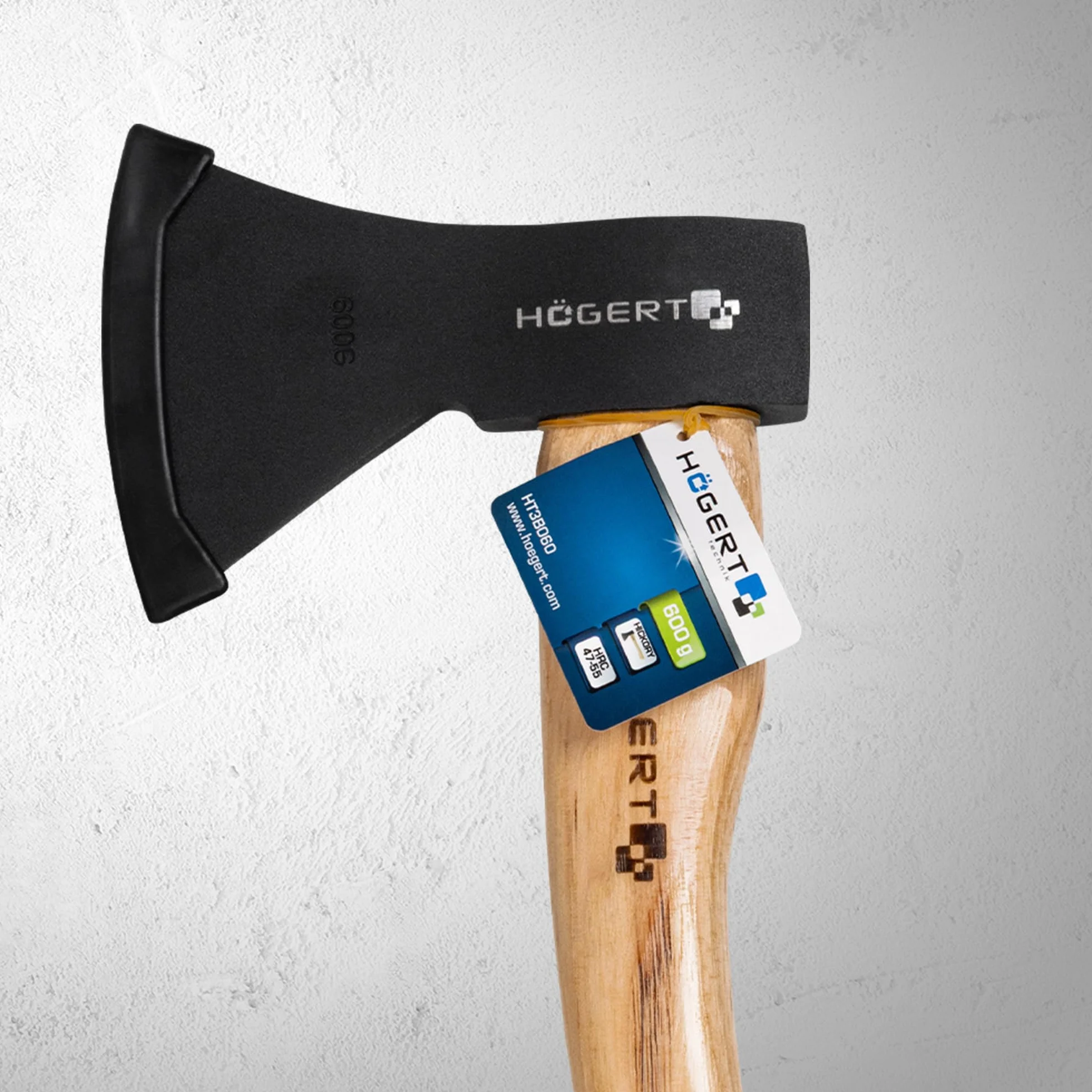 HÖGERT TECHNIK Ascia multiuso 1000 g manico legno noce americano lama temprata 47-55 HRC DIN 5131