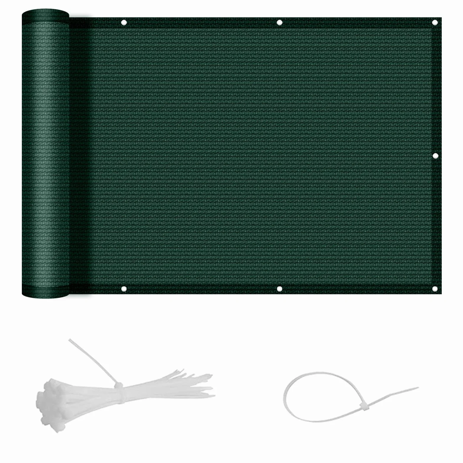 SUNNY GUARD Frangivisto Balcone 90x600cm HDPE Protezione Privacy Balcone,Protezione Solare e traspirabilità Recinzione Copertura per Balcone Giardino terrazza con Fascette,Verde