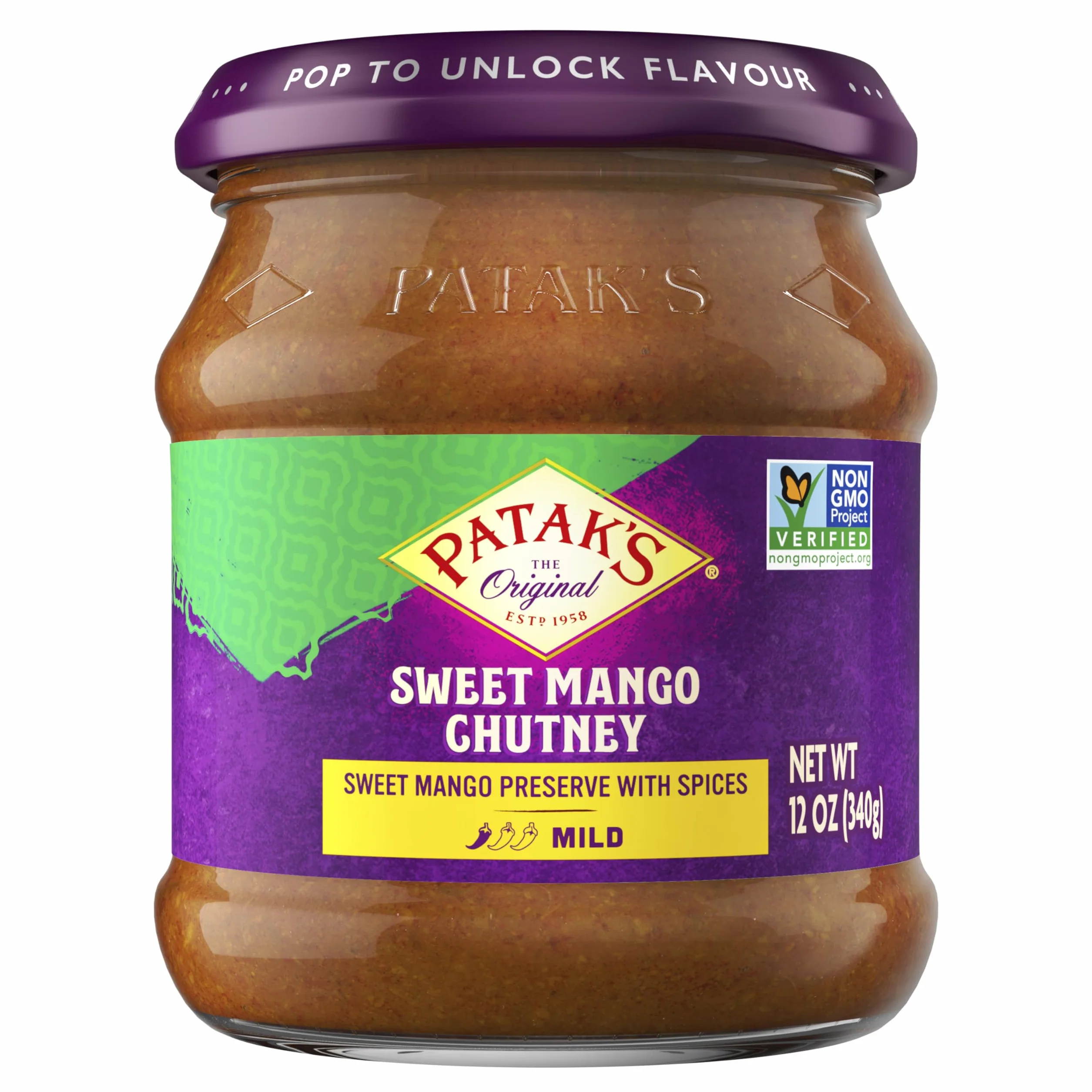 Patak's Sweet Mango Chutney, 12 oz