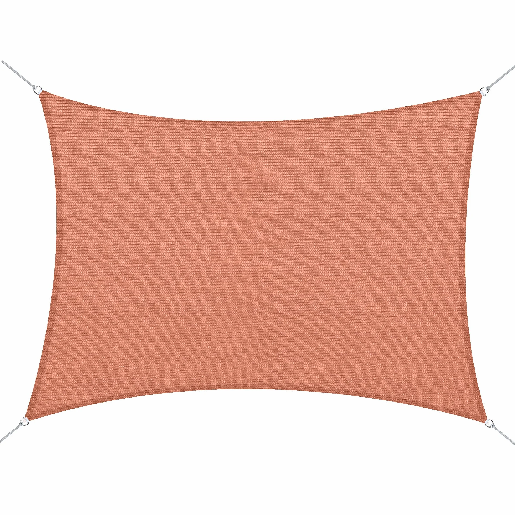 Outsunny Tenda a Vela Parasole Rettangolare Tenda da Sole Protezione Raggi UV in PE 4 x 6m, Rossa