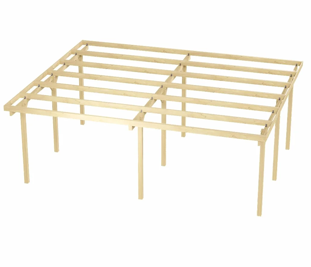 Wood&Play Granit II tetto doppio per garage - Lavorazione di alta qualità - Autoassemblaggio - Stabile e durevole - Base solida - Utilizzo versatile - 600 x 500 cm (montanti 300 cm)