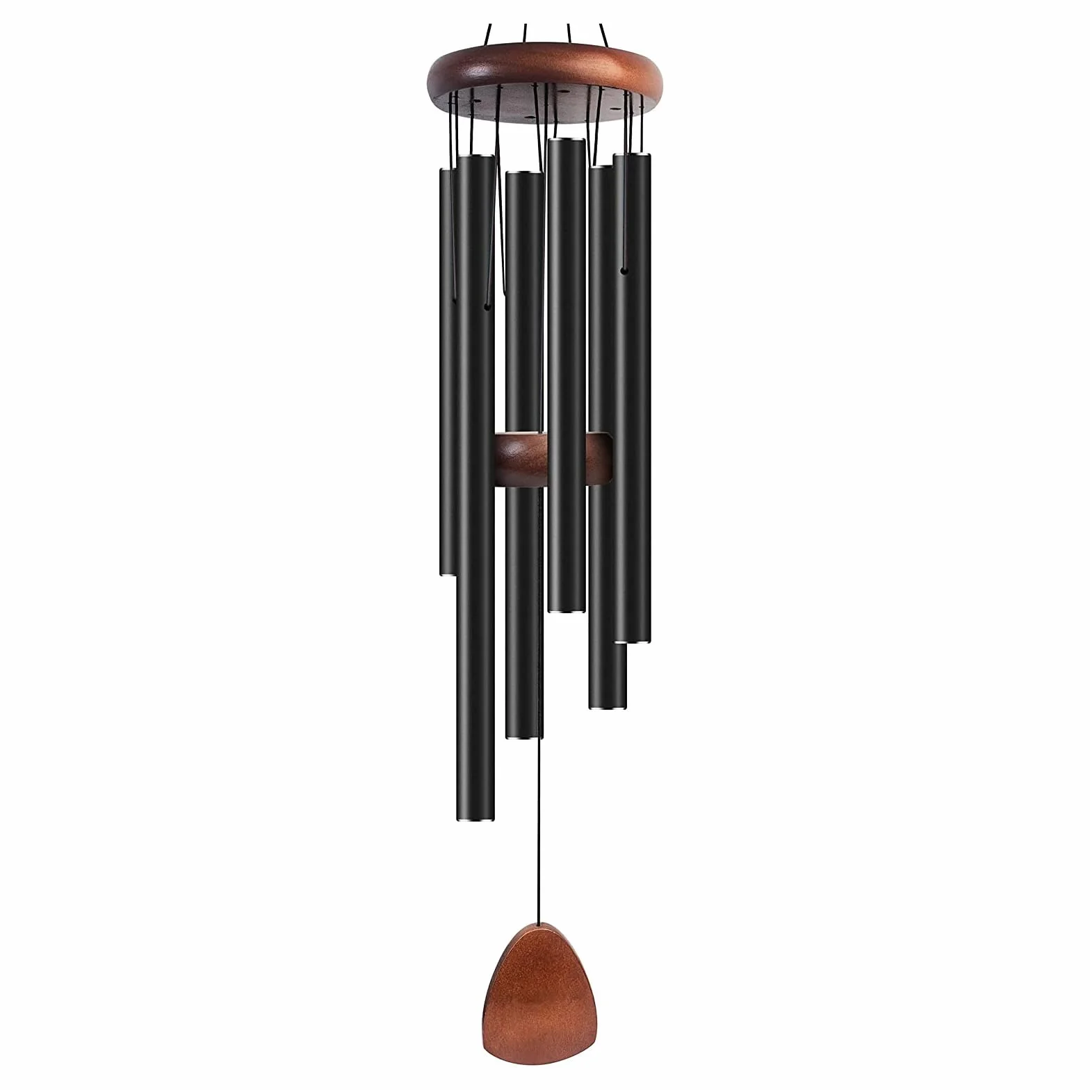 Scacciapensieri da Esterno Campanelli A Vento con Campanelli Musicali Campane A Vento Giardino Metallo,Decorazioni Giardino per Esterno,Decorazioni Classiche retrò,Nero
