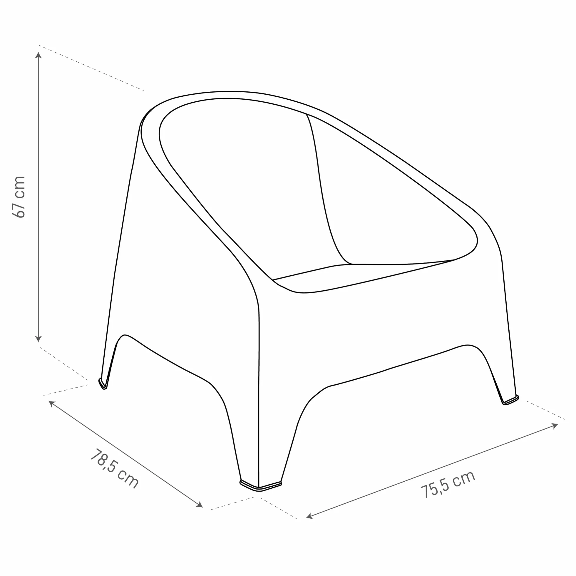 Toomax Kit 2 Poltrone Matera Verde Salvia 75,5x78,5x67 cm, set di 2 poltrone da giardino con design ergonomico e moderno, in plastica riciclata ideale per uso interno ed esterno
