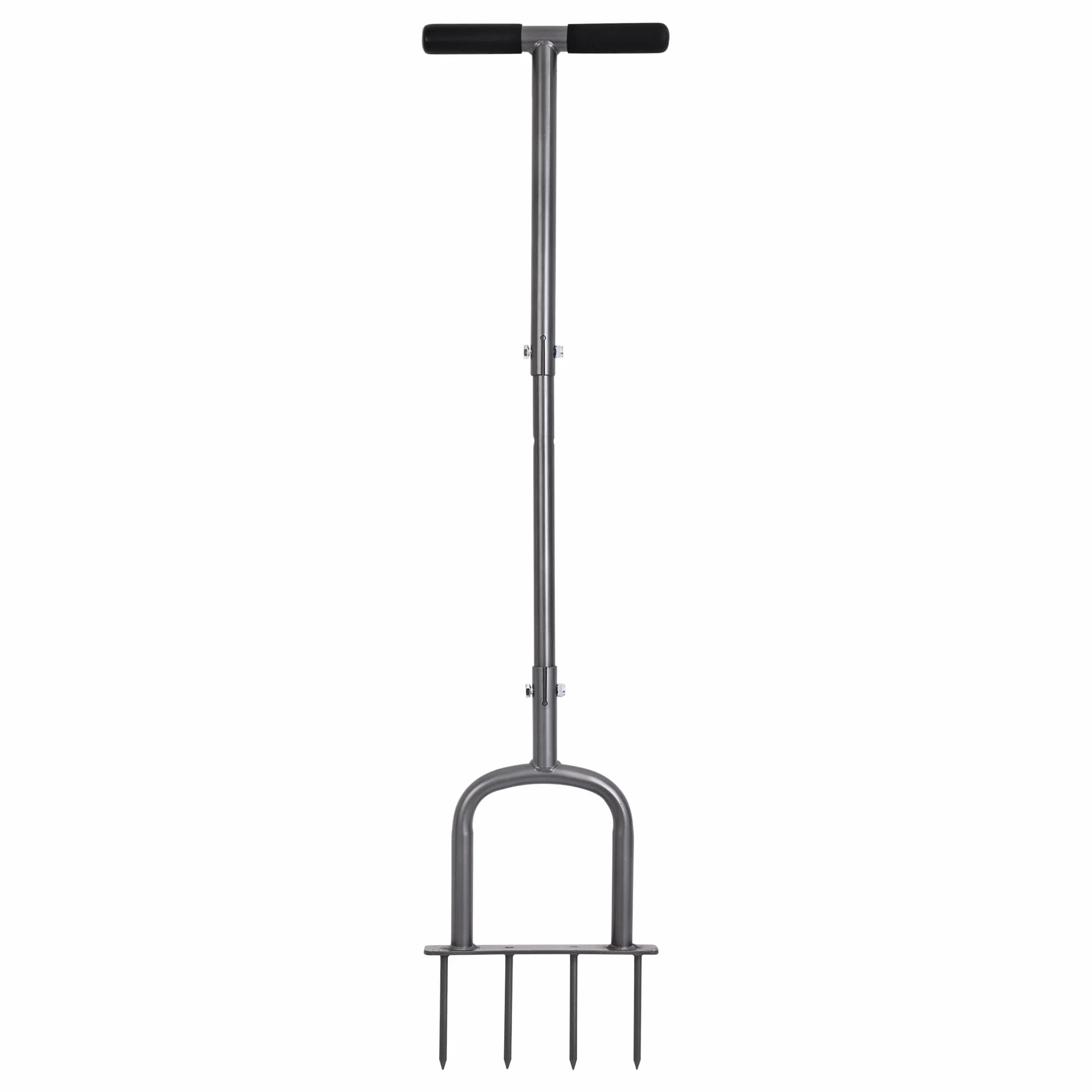 BARAYSTUS Arieggiatore manuale per prato Regolabile in altezza Arieggiatore manuale per terreni compatti e superfici erbose Ventilatore manuale con 4 punte