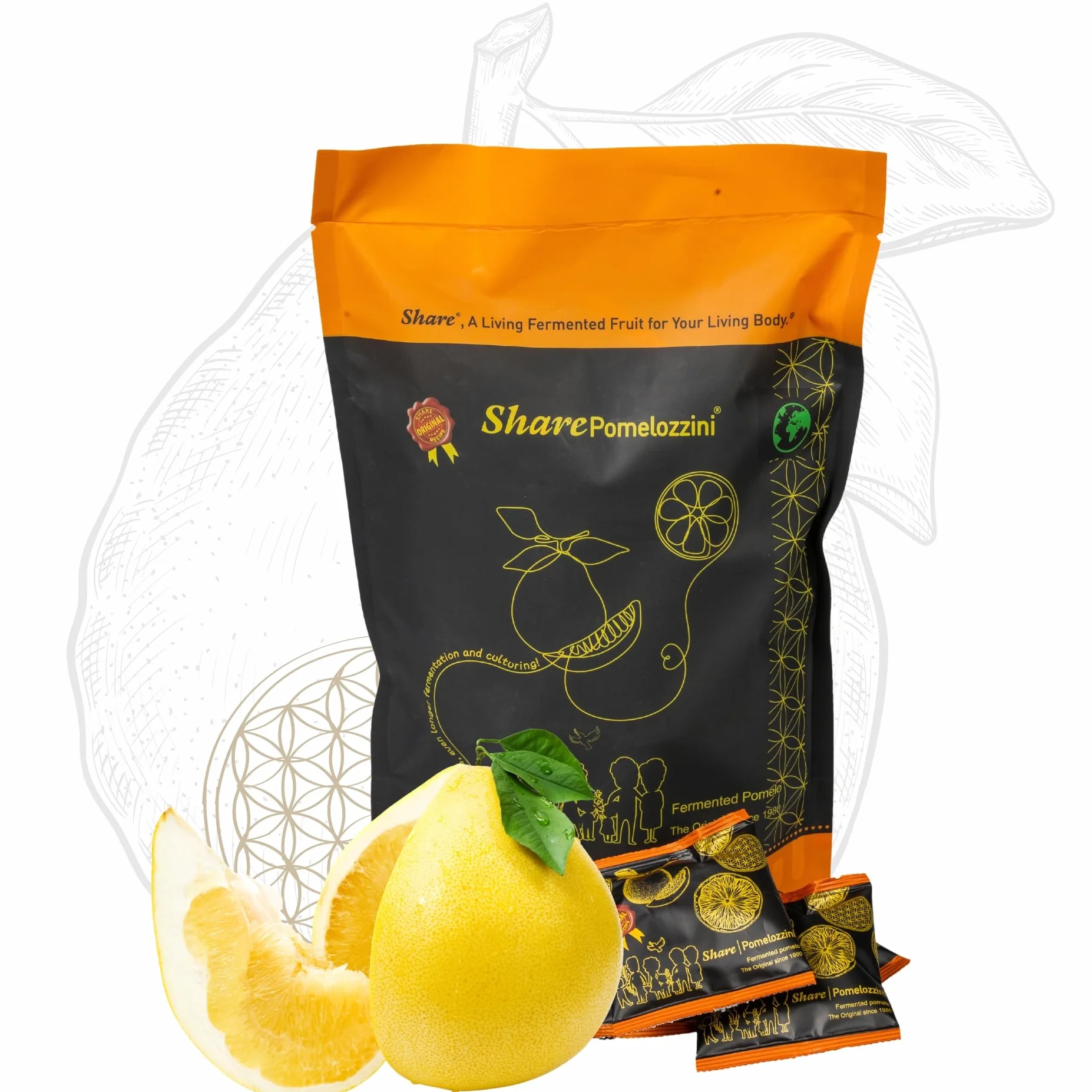 Share Pomelozzini 170g | Pomelozzini Original Fermentato Naturalmente, Periodo di fermentazione Minimo 30 Mesi, Pomelo Fermentato, Share Swiss AG