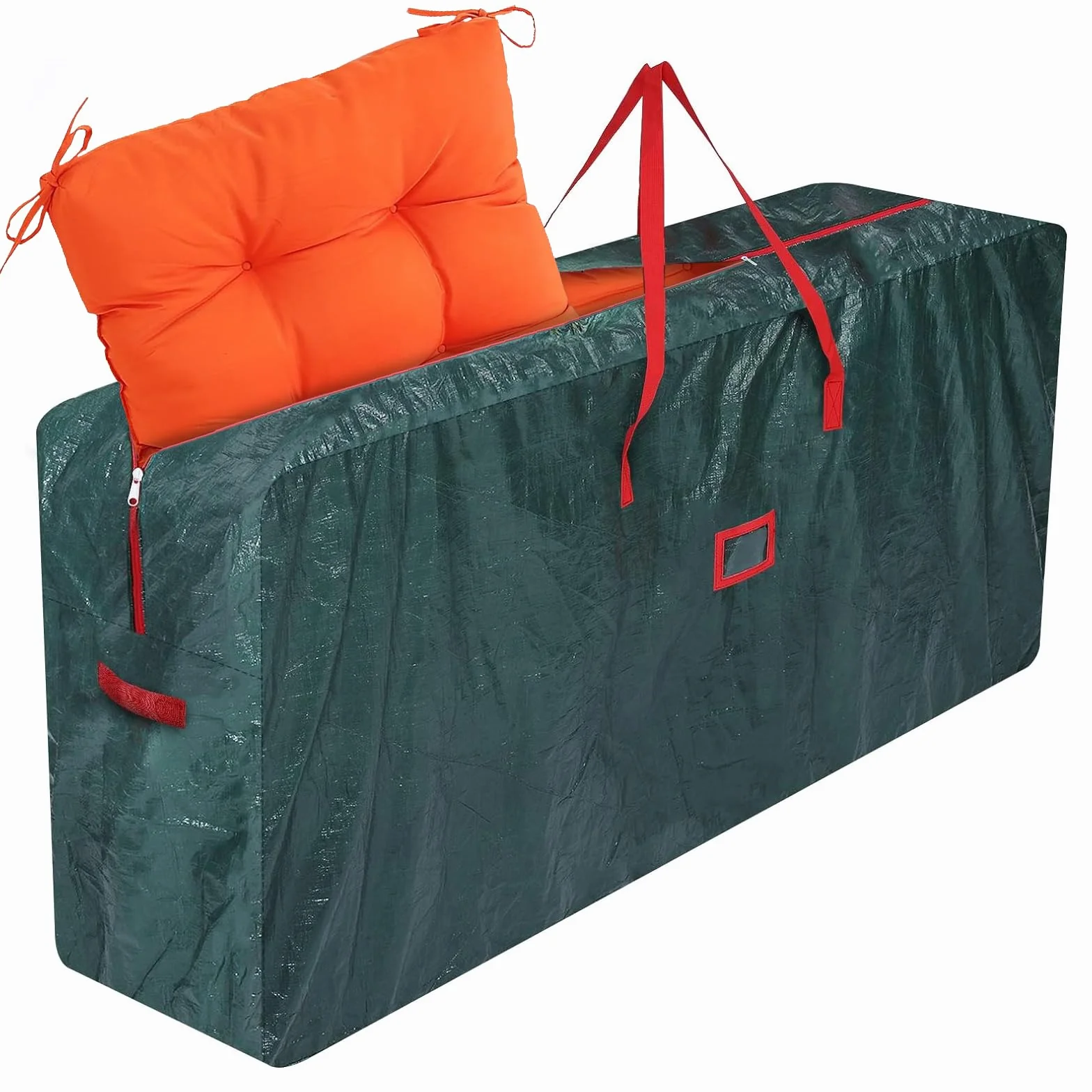 GARPROVM Borsa portaoggetti grande XXL, 476L Borsa per cuscini da giardino, tessuto PP Custodia da imballaggio impermeabile Borsa da trasloco, 165x38x76cm