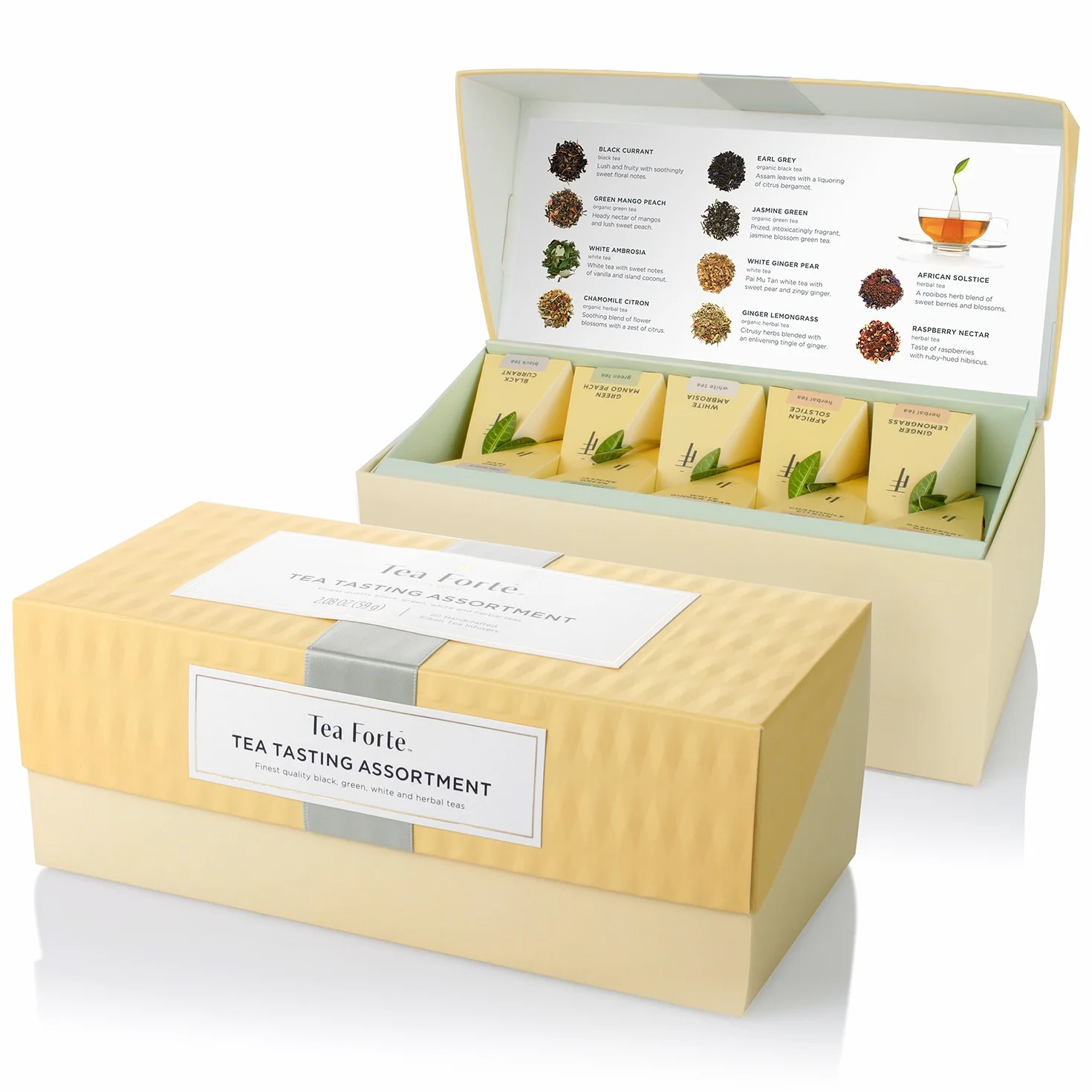 Tea Forte Tè e Tisane Sampler - Scatola 20 piramidi - Tea Tasting Assortment Box Sampler by Tea Forté