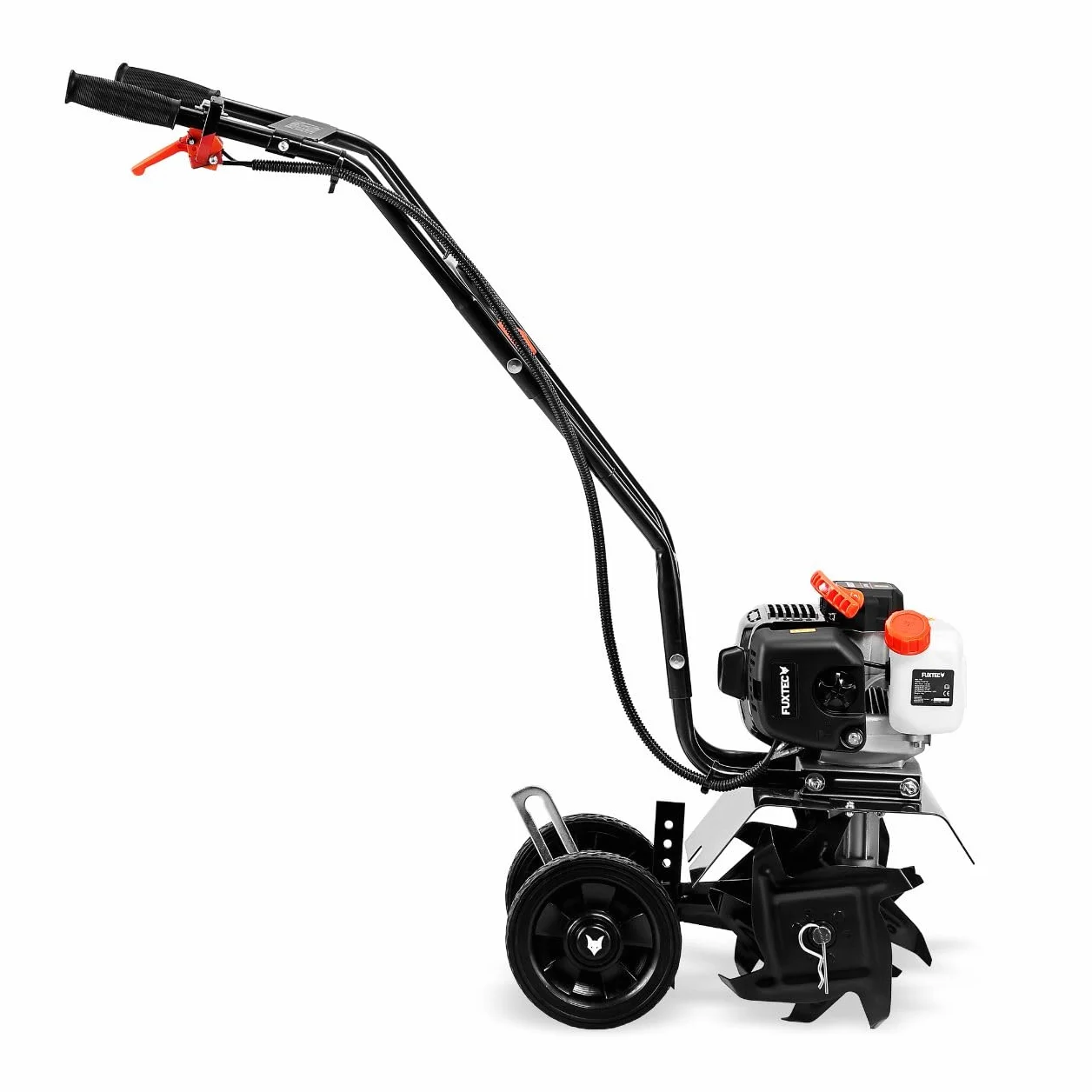 FUXTEC Motozappa a Scoppio FX-AF152 – Potente fresatrice a benzina con motore 2 tempi, larghezza di lavoro 23 cm, cilindrata 51,6 cc, 2 frese da 70 mm, peso netto 14 kg