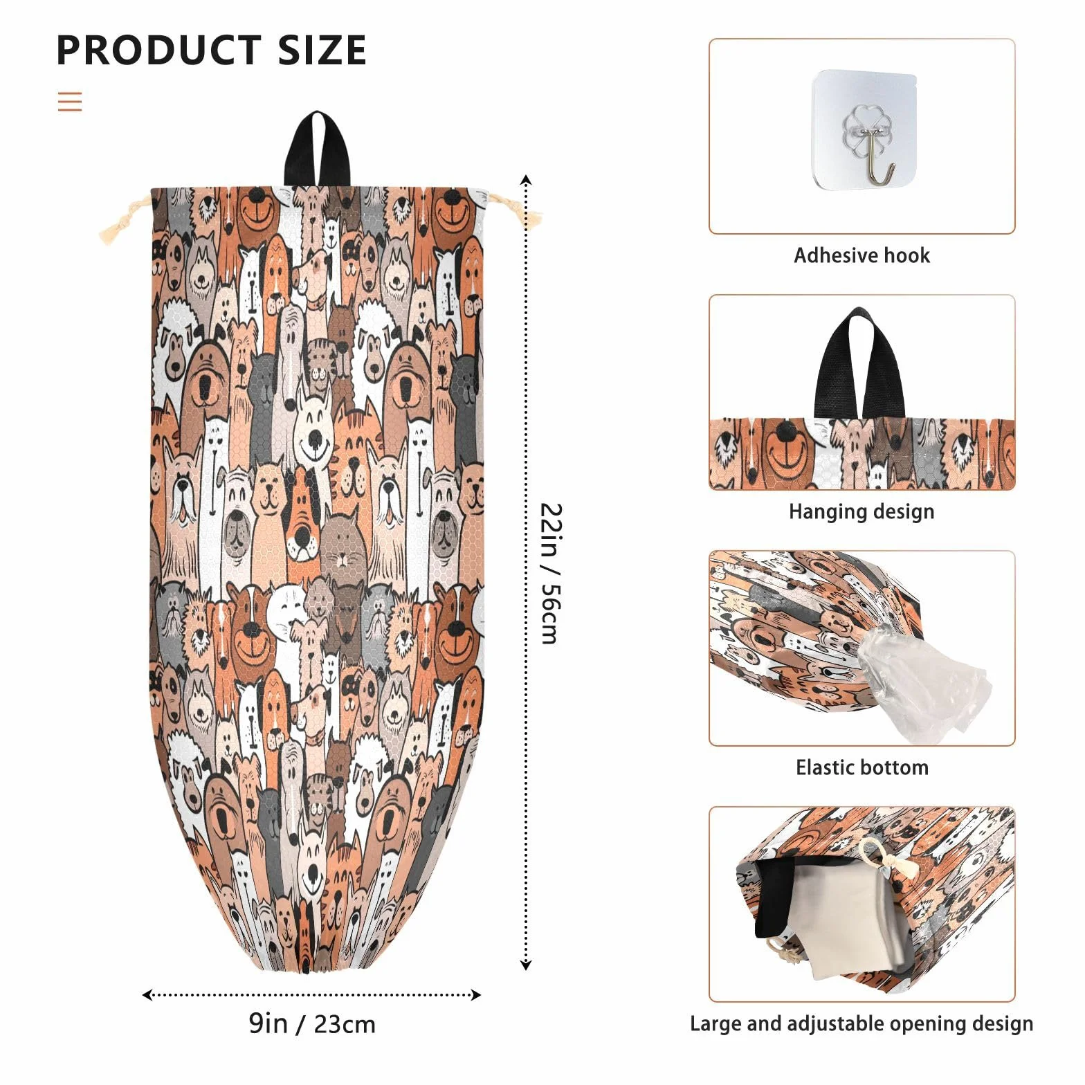 Porta sacchetti di plastica da appendere a forma di cane scarabocchiare borsa della spesa organizzatore cucina animale cucciolo sacchetto di plastica stoccaggio spazzatura shopping bag sacchetti per