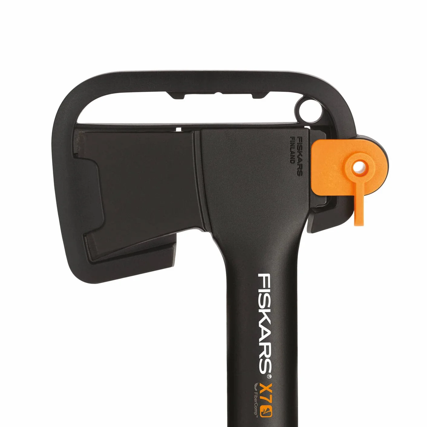 Fiskars Ascia da Taglio 35.5 cm Rivestimento Antiaderente Acciaio Plastica Fibra di Vetro Nero Arancione X7-XS