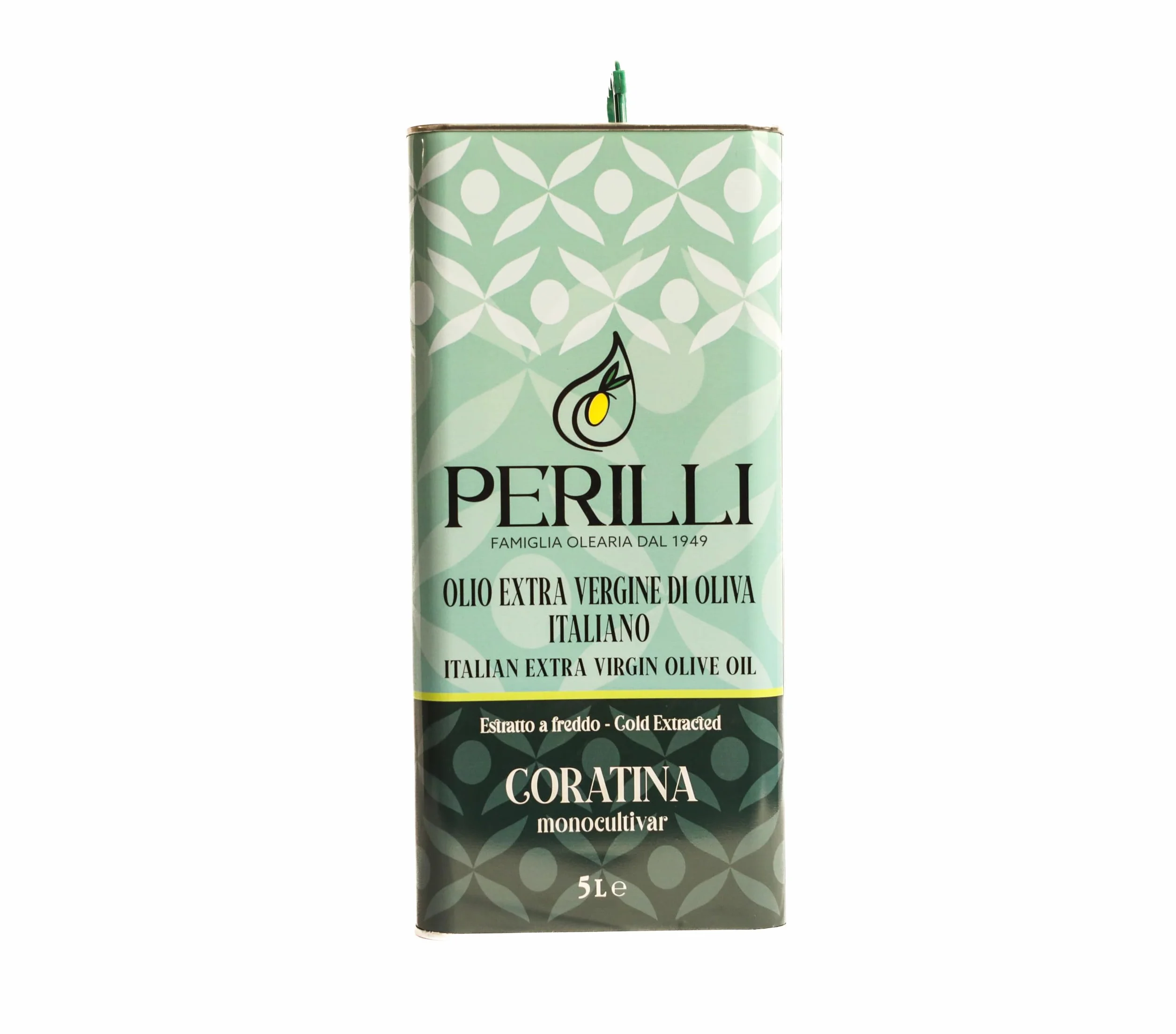 FRANTOIO PERILLI Olio Extra Vergine di Oliva Italiano, Cultivar Coratina, Estratto a Freddo, Lattina da 5 Litri