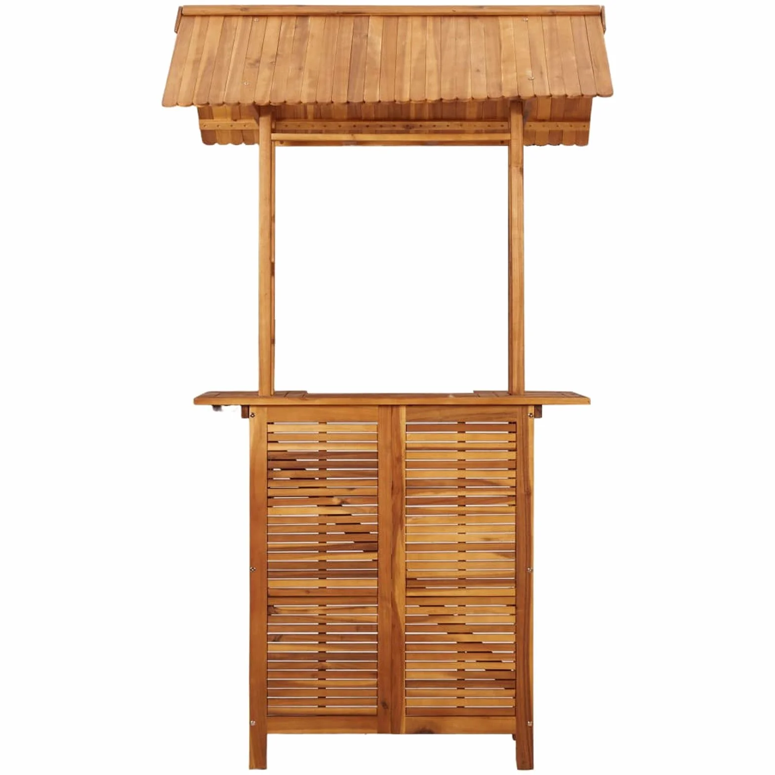 BaraSh Tavolo Bar Esterno con Tetto 122x106x217cm Massello di Acacia,Mobili,Mobili da Giardino,Tavoli da Giardino(SPU:45909)