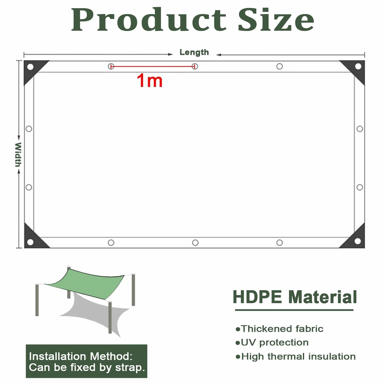 Telo Ombreggiante Resistente Ai Raggi UV 3x7m Teli Ombreggianti Verde | Rete da Giardino in HDPE Telo Protezione Solare Esterno - Vela Ombreggiante Per Piante Da Patio Serra Pollaio