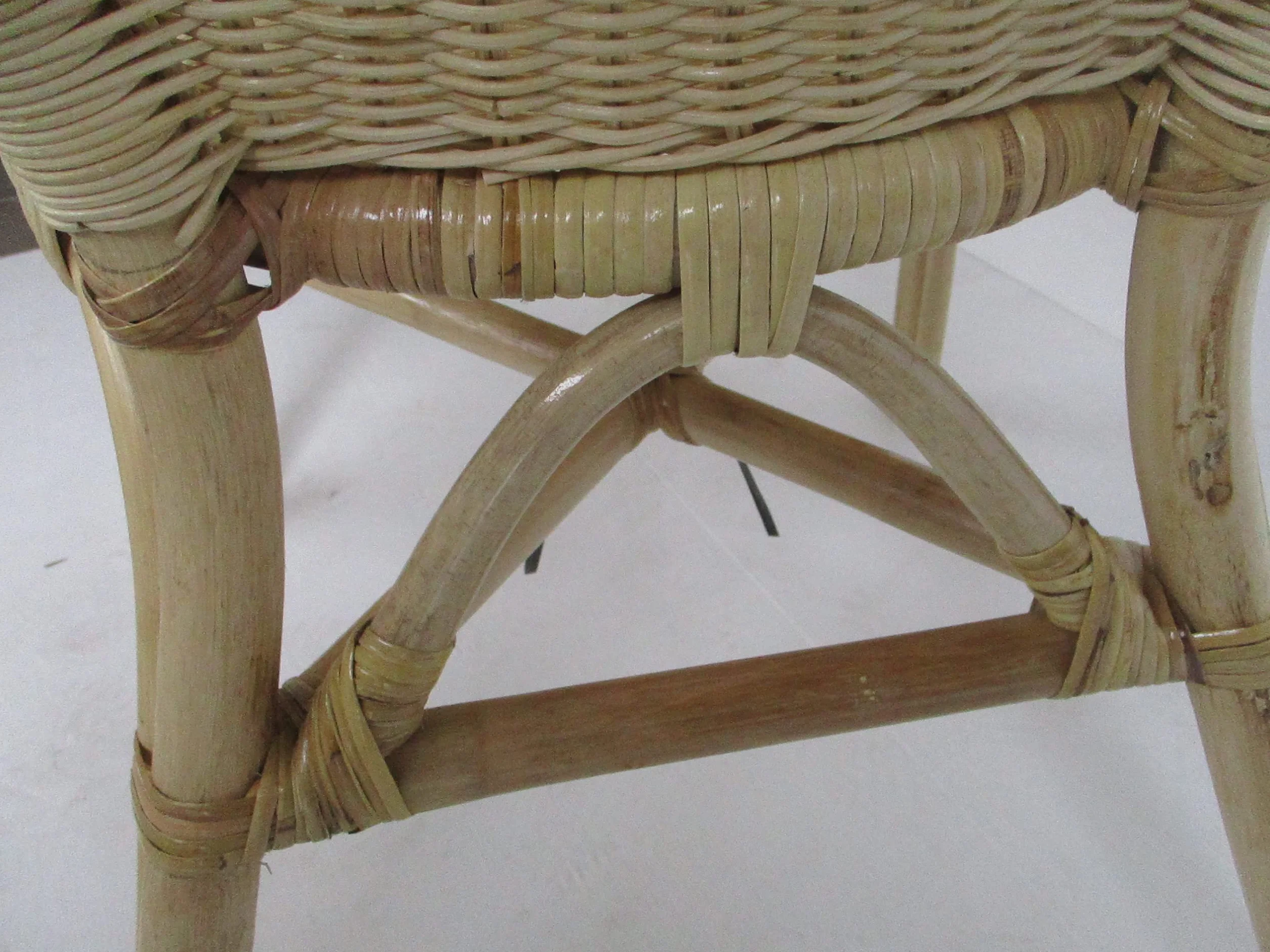 POLTRONA RATTAN RINFORZATA MIDOLLINO NATURALE GIARDINO CASA CM 60X63X80 H ACCATASTABILE POLTRONA IN NATURALE RINFORZATA